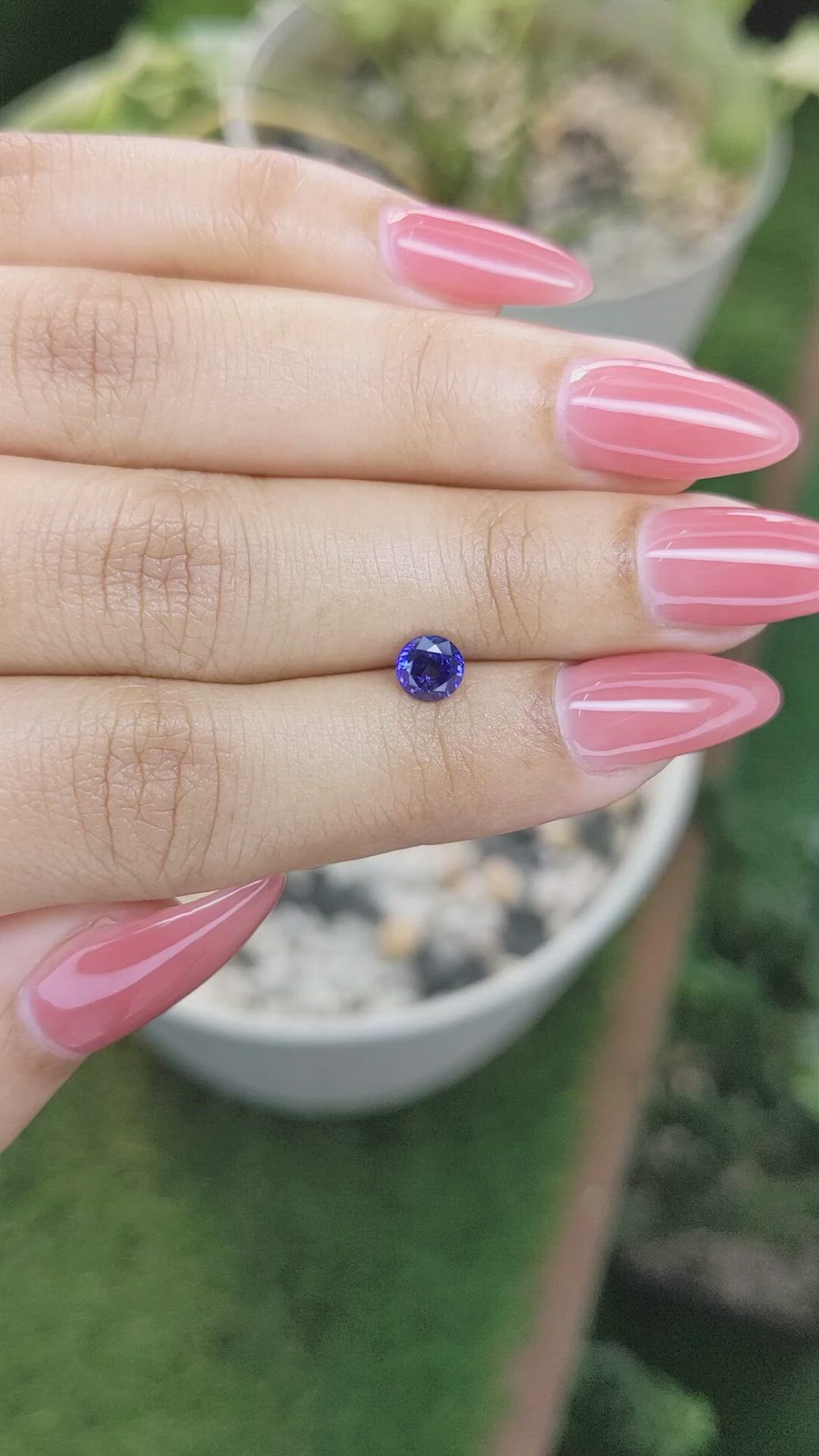 0.74 Ct. Blue Sapphire from Ceylon (Sri Lanka) Size Video