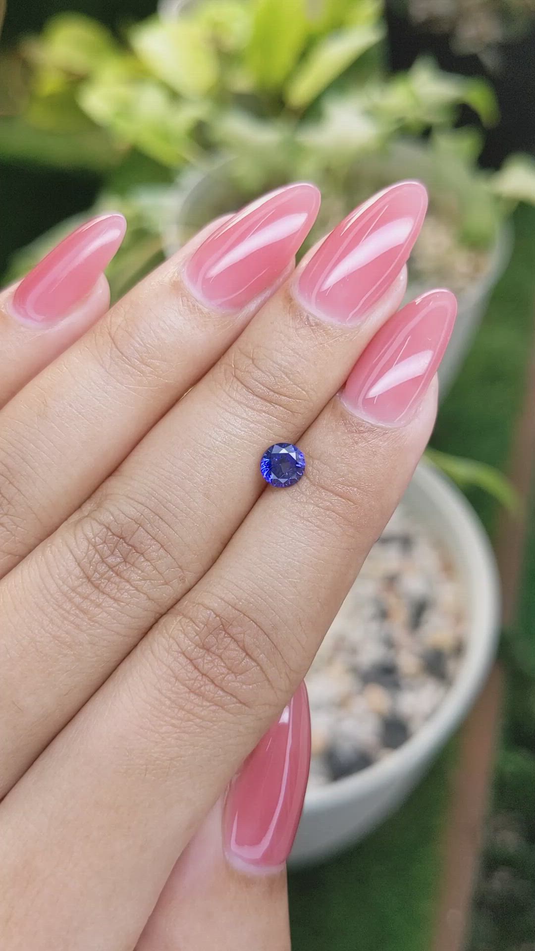 0.74 Ct. Blue Sapphire from Ceylon (Sri Lanka) Size Video
