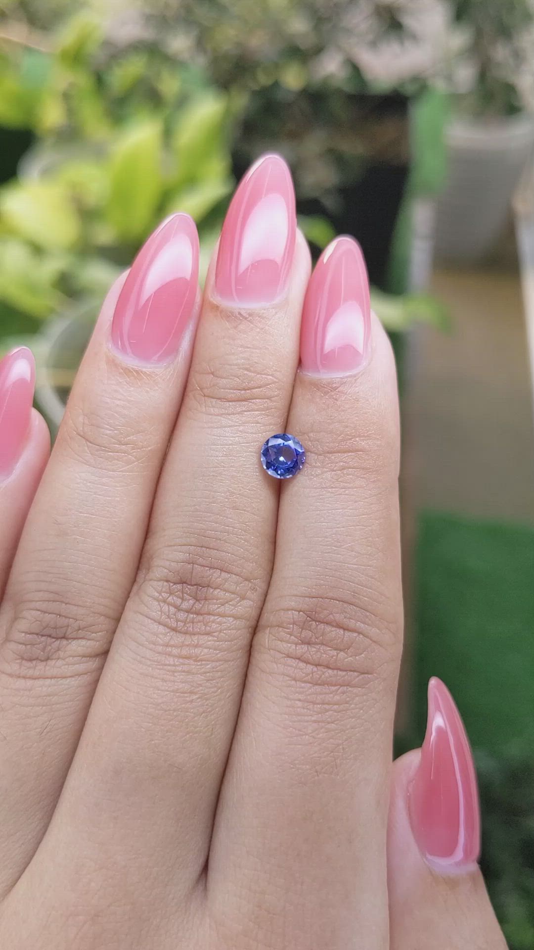 0.69 Ct. Blue Sapphire from Ceylon (Sri Lanka) Size Video