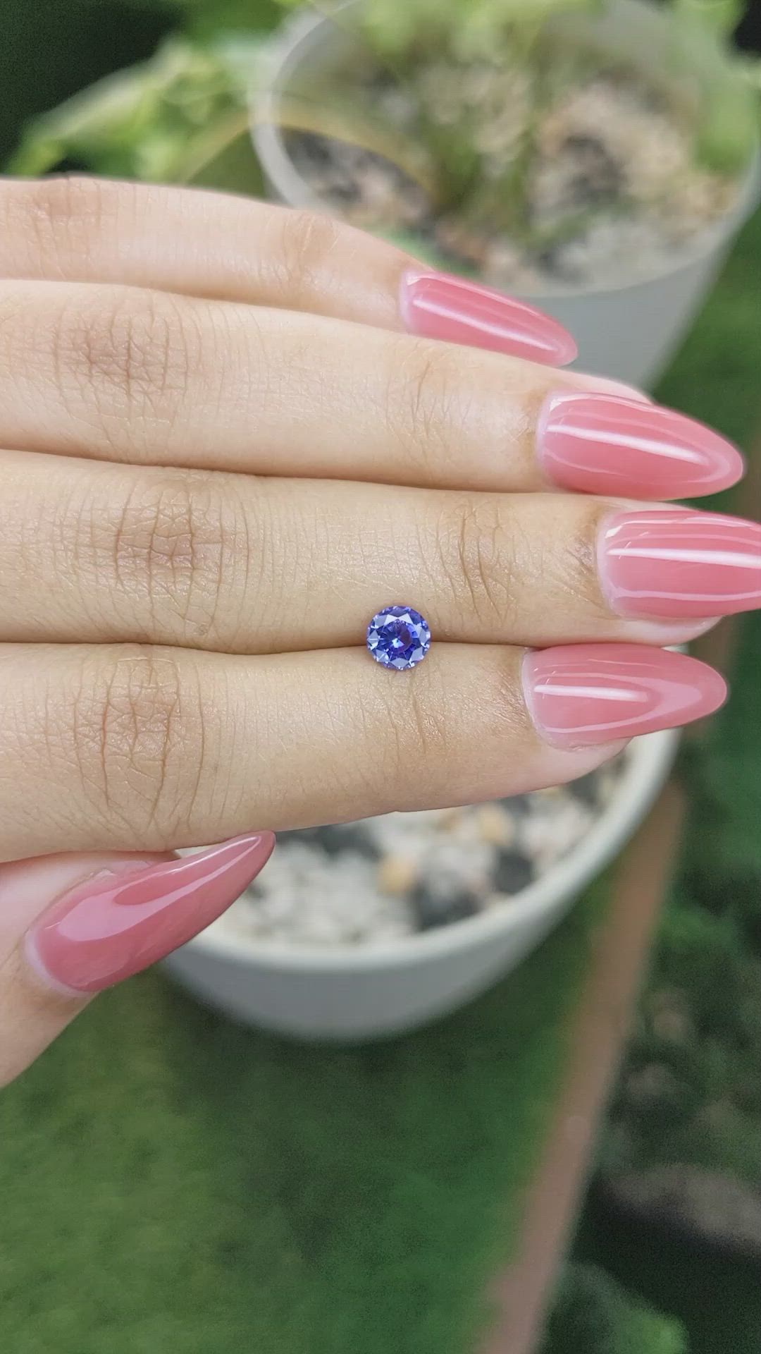 0.69 Ct. Blue Sapphire from Ceylon (Sri Lanka) Size Video