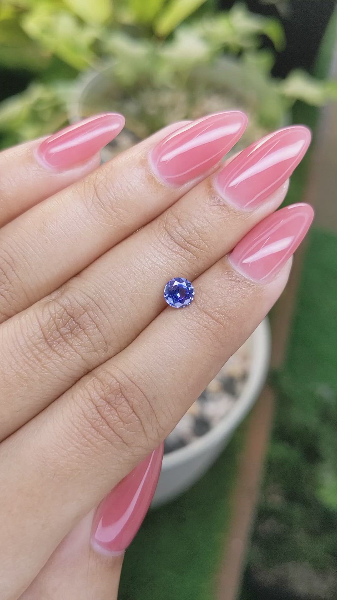 0.69 Ct. Blue Sapphire from Ceylon (Sri Lanka) Size Video