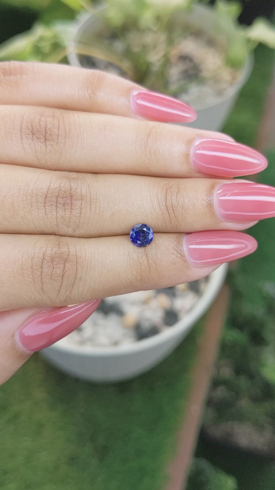 0.74 Ct. Blue Sapphire from Ceylon (Sri Lanka) Size Video
