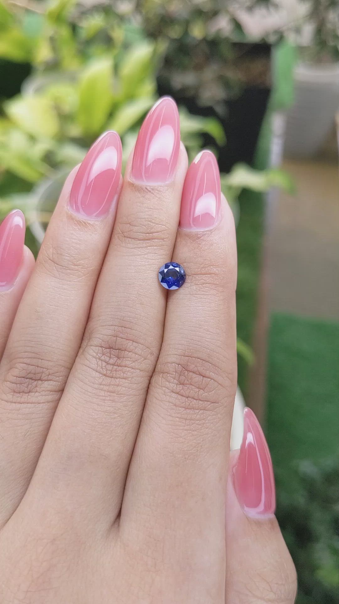 0.74 Ct. Blue Sapphire from Ceylon (Sri Lanka) Size Video