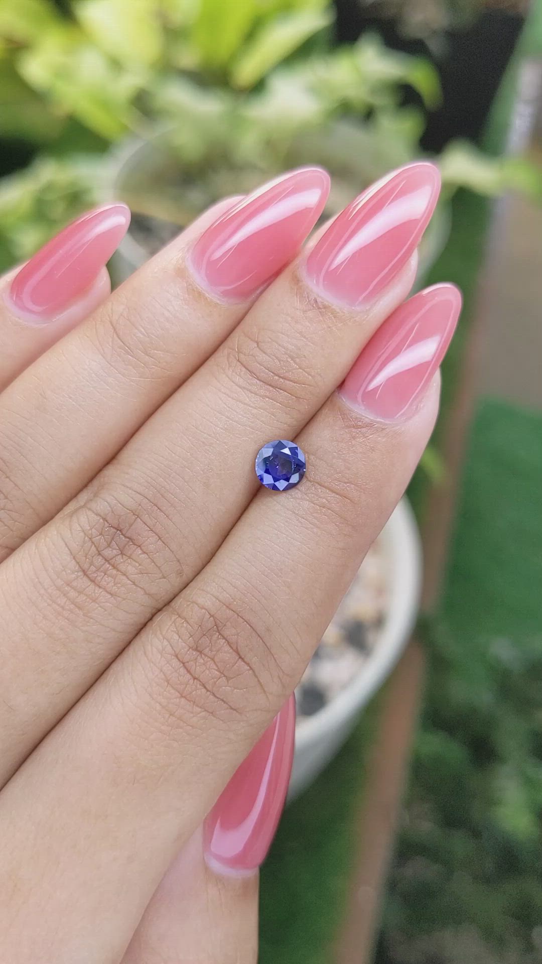 0.74 Ct. Blue Sapphire from Ceylon (Sri Lanka) Size Video