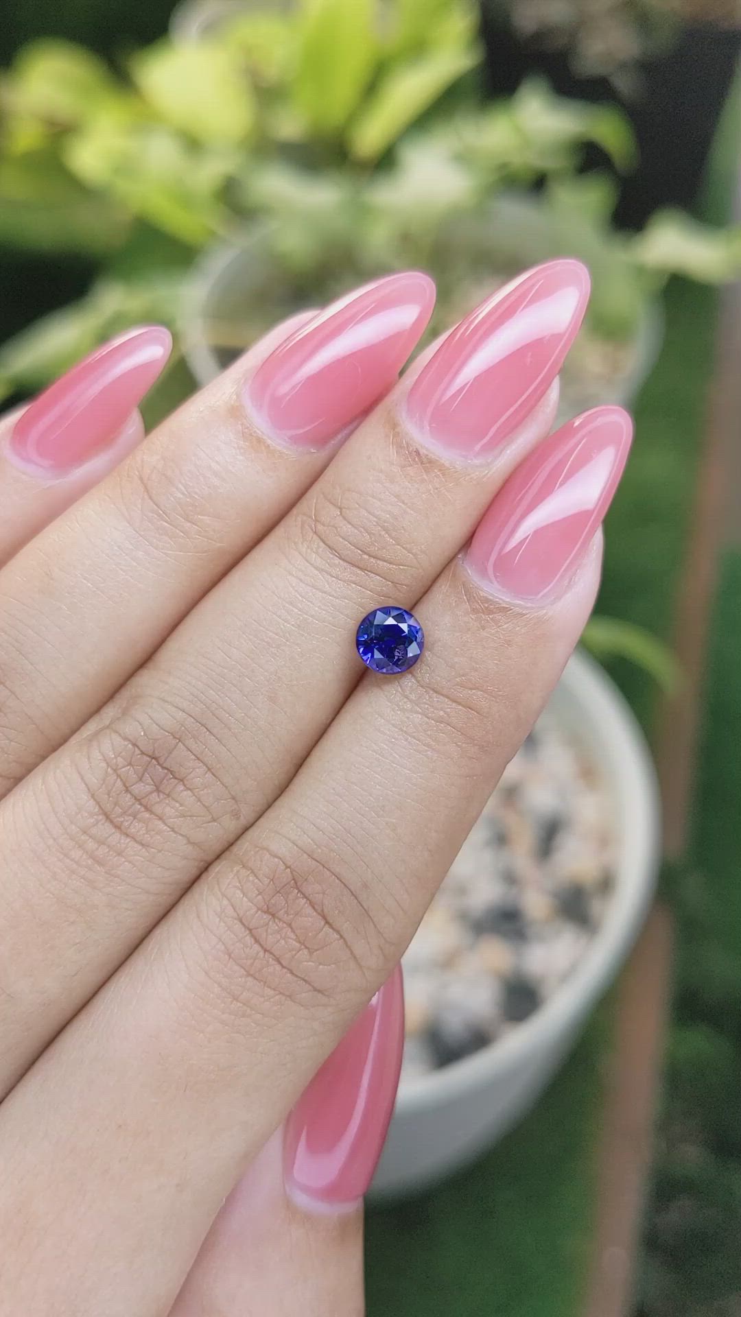 0.99 Ct. Blue Sapphire from Ceylon (Sri Lanka) Size Video