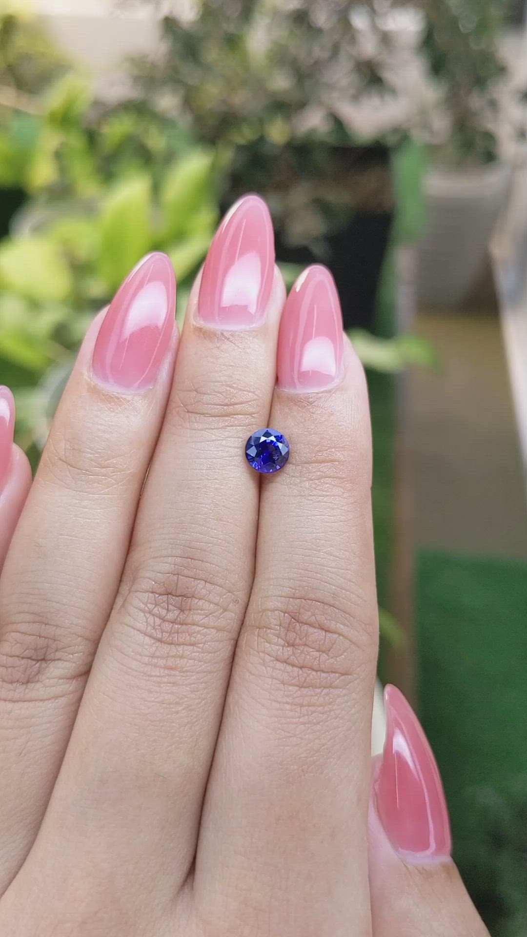 0.99 Ct. Blue Sapphire from Ceylon (Sri Lanka) Size Video
