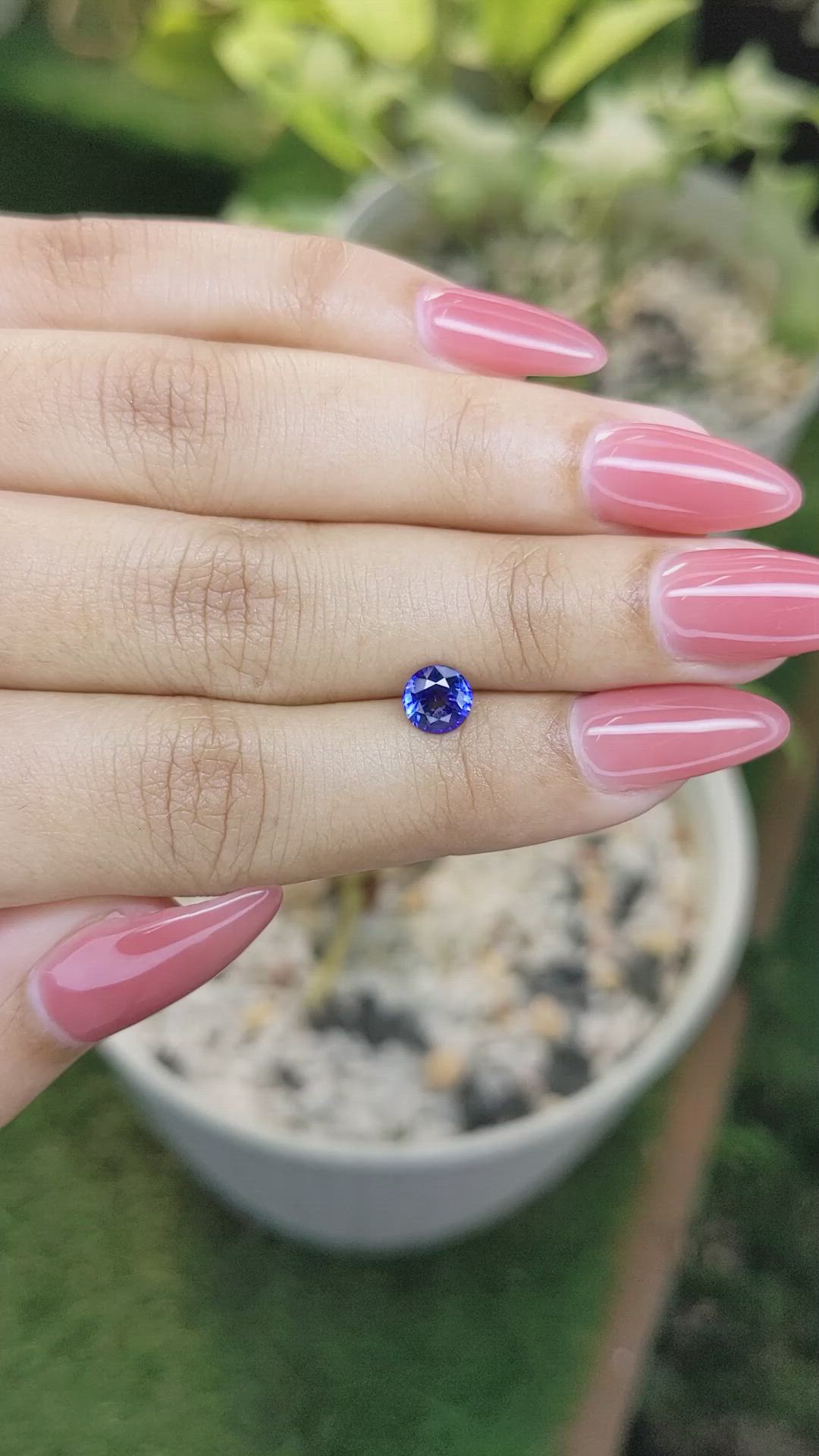 1.04 Ct. Blue Sapphire from Ceylon (Sri Lanka) Size Video