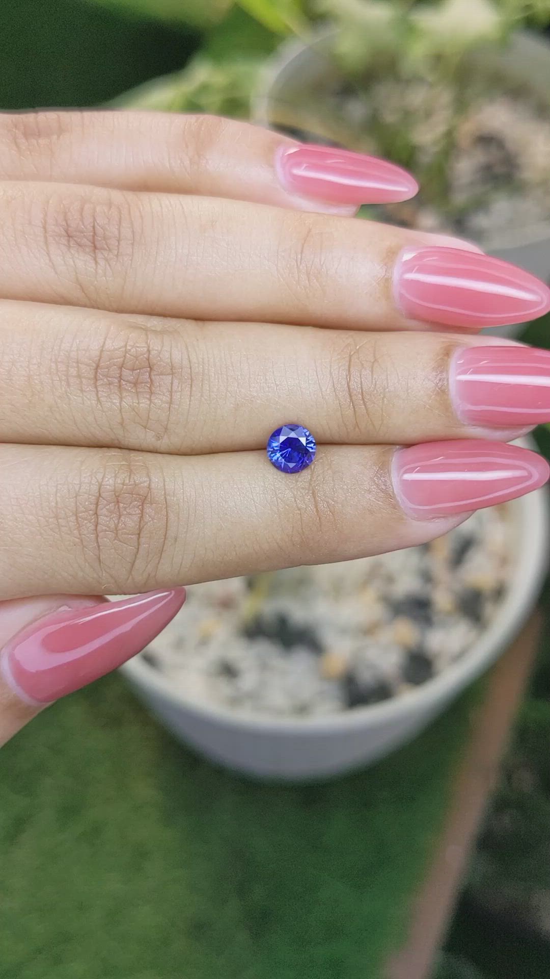 0.82 Ct. Blue Sapphire from Ceylon (Sri Lanka) Size Video