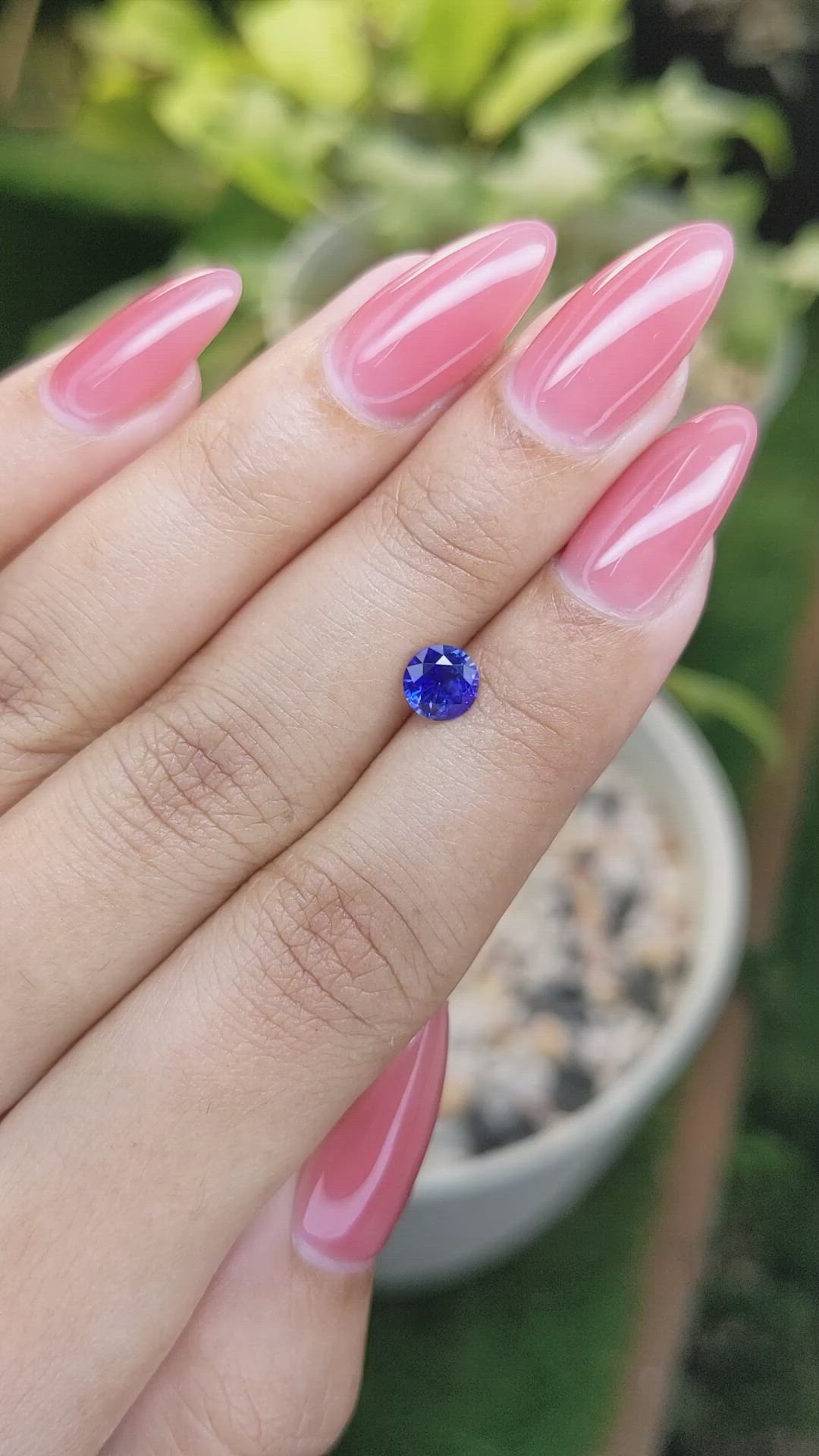 0.82 Ct. Blue Sapphire from Ceylon (Sri Lanka) Size Video
