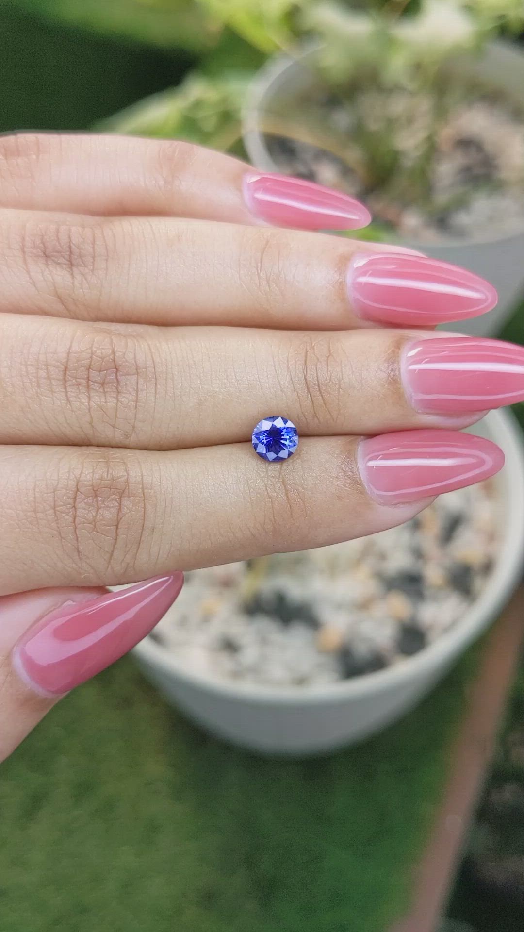 0.98 Ct. Blue Sapphire from Ceylon (Sri Lanka) Size Video