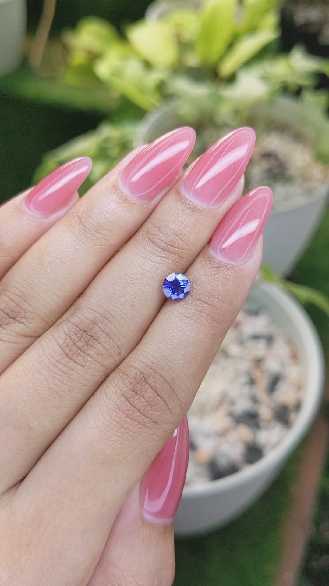 0.98 Ct. Blue Sapphire from Ceylon (Sri Lanka) Size Video