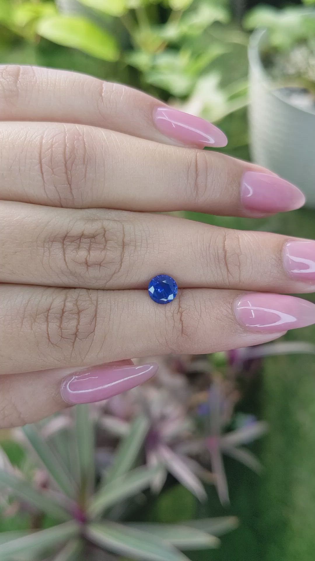 0.84 Ct. Blue Sapphire from Ceylon (Sri Lanka) Size Video