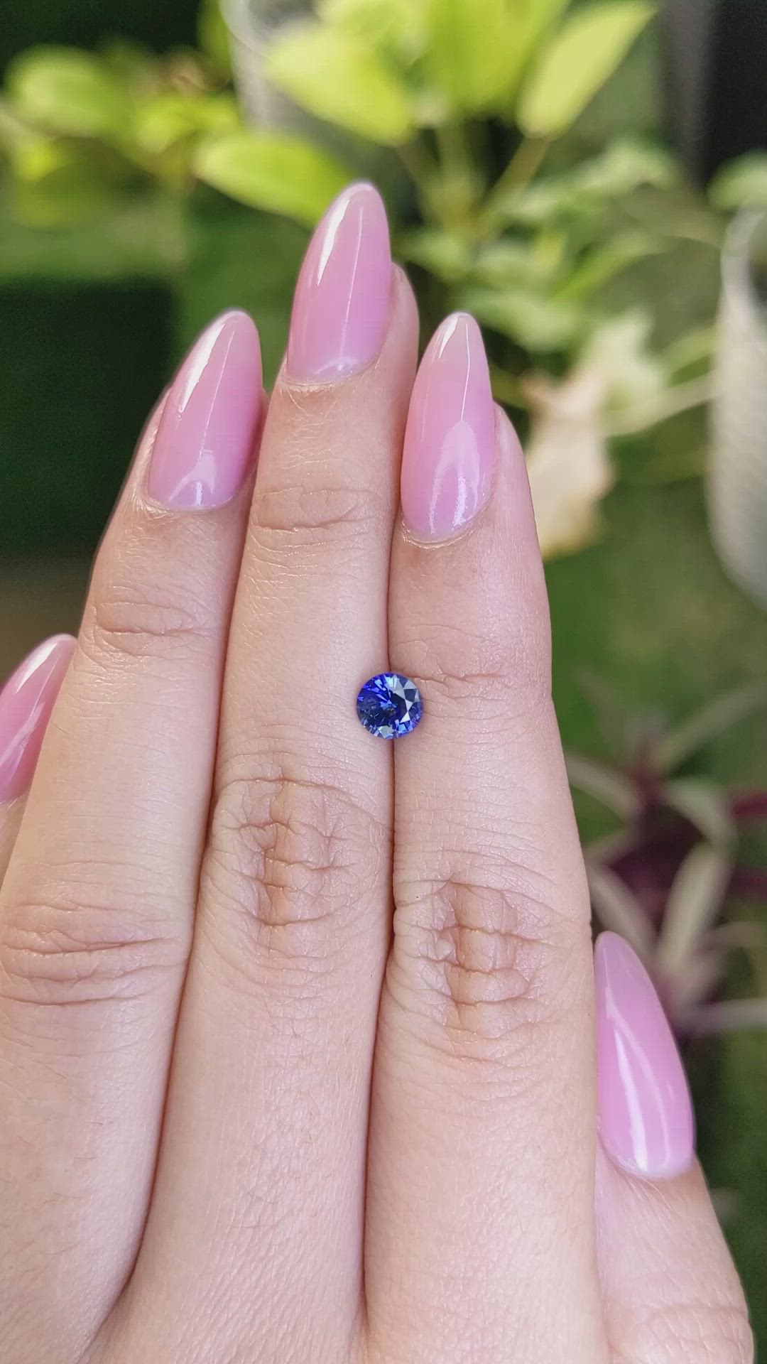0.65 Ct. Blue Sapphire from Ceylon (Sri Lanka) Size Video