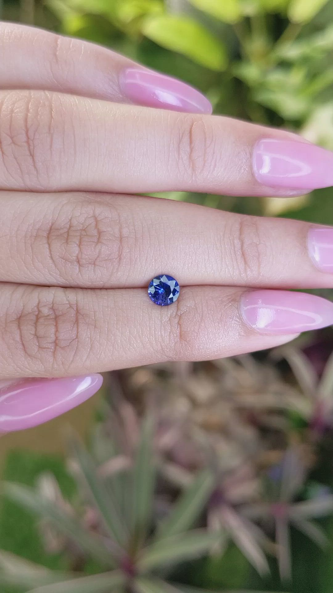 0.65 Ct. Blue Sapphire from Ceylon (Sri Lanka) Size Video