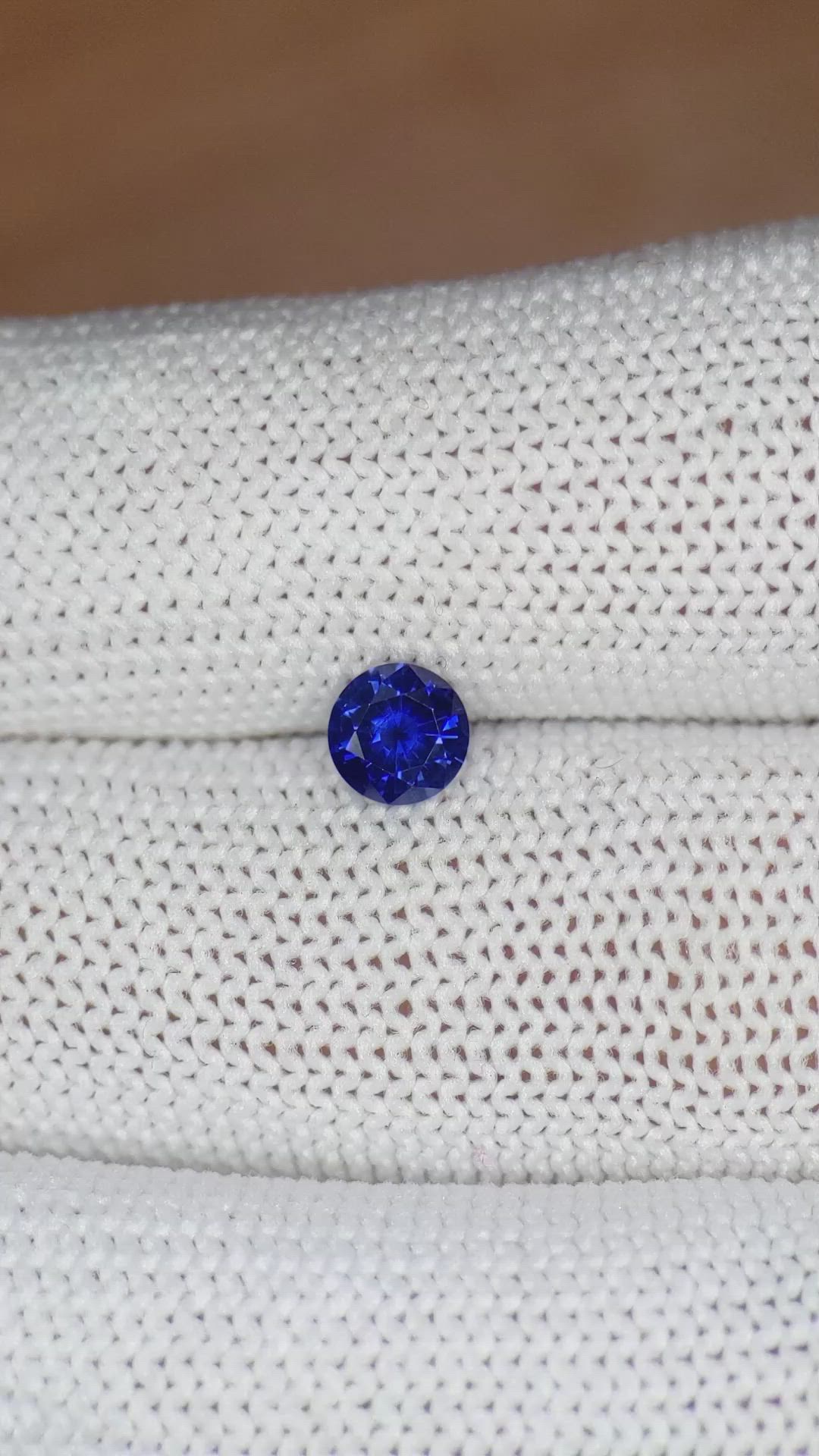 0.62 Ct. Blue Sapphire from Ceylon (Sri Lanka) Size Video