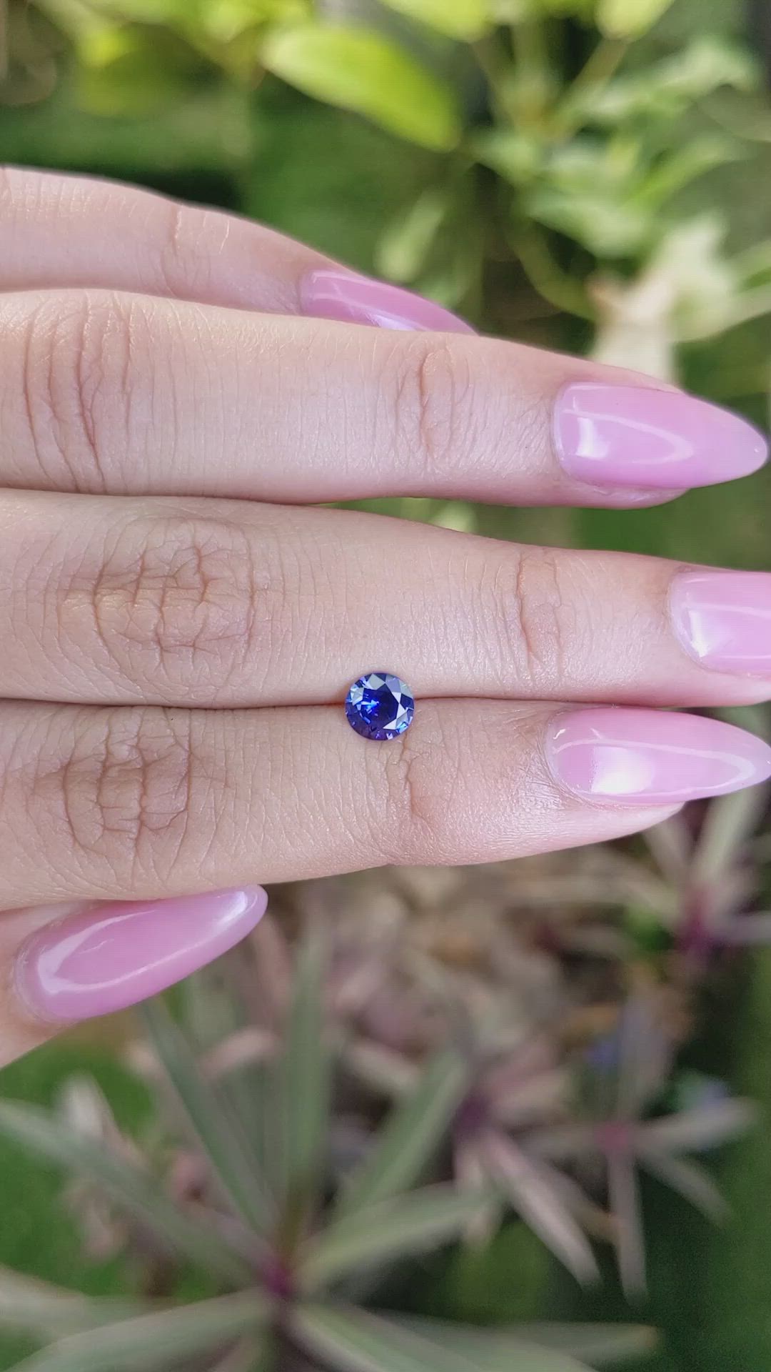 0.62 Ct. Blue Sapphire from Ceylon (Sri Lanka) Size Video
