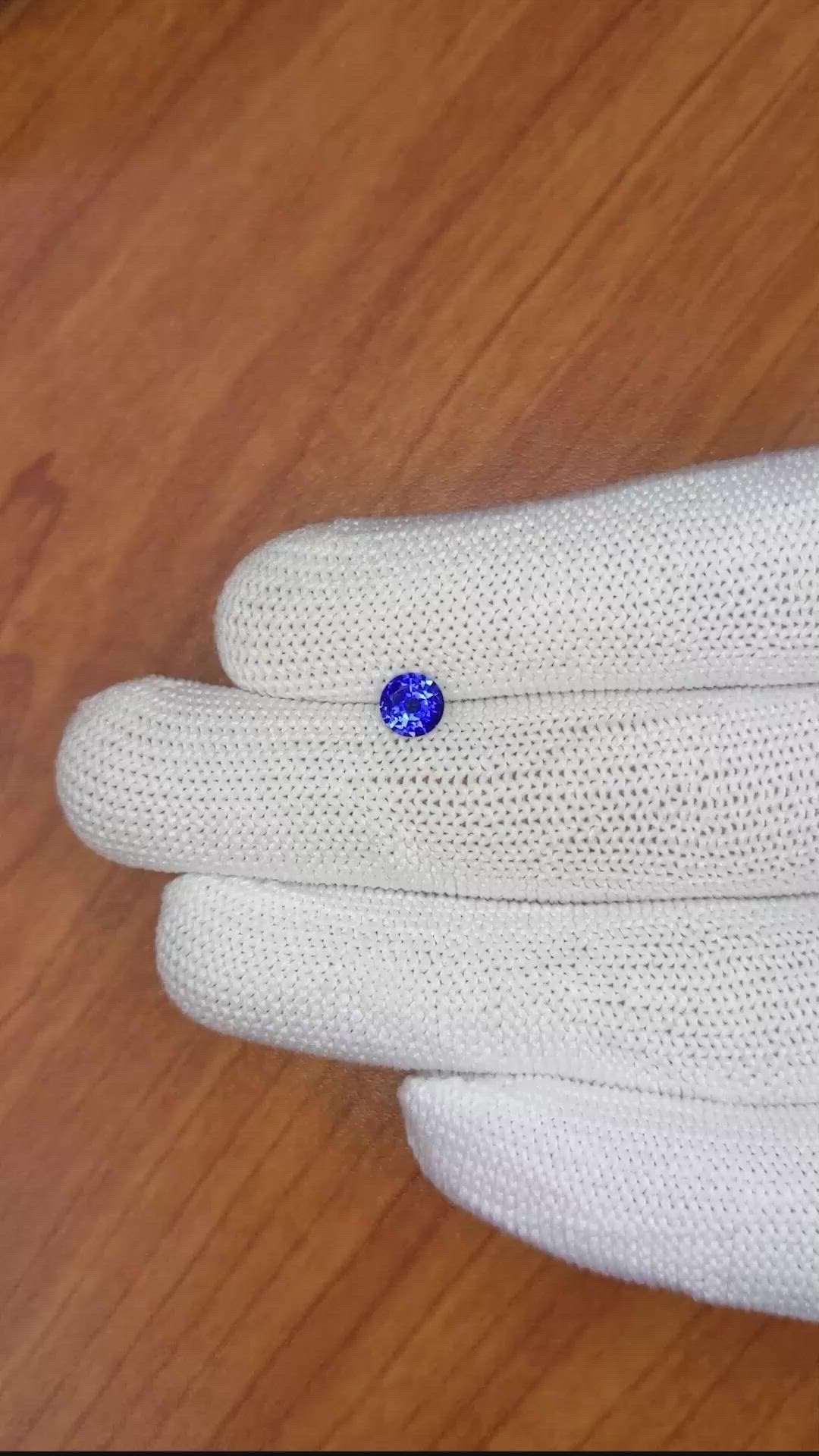 0.62 Ct. Blue Sapphire from Ceylon (Sri Lanka) Size Video
