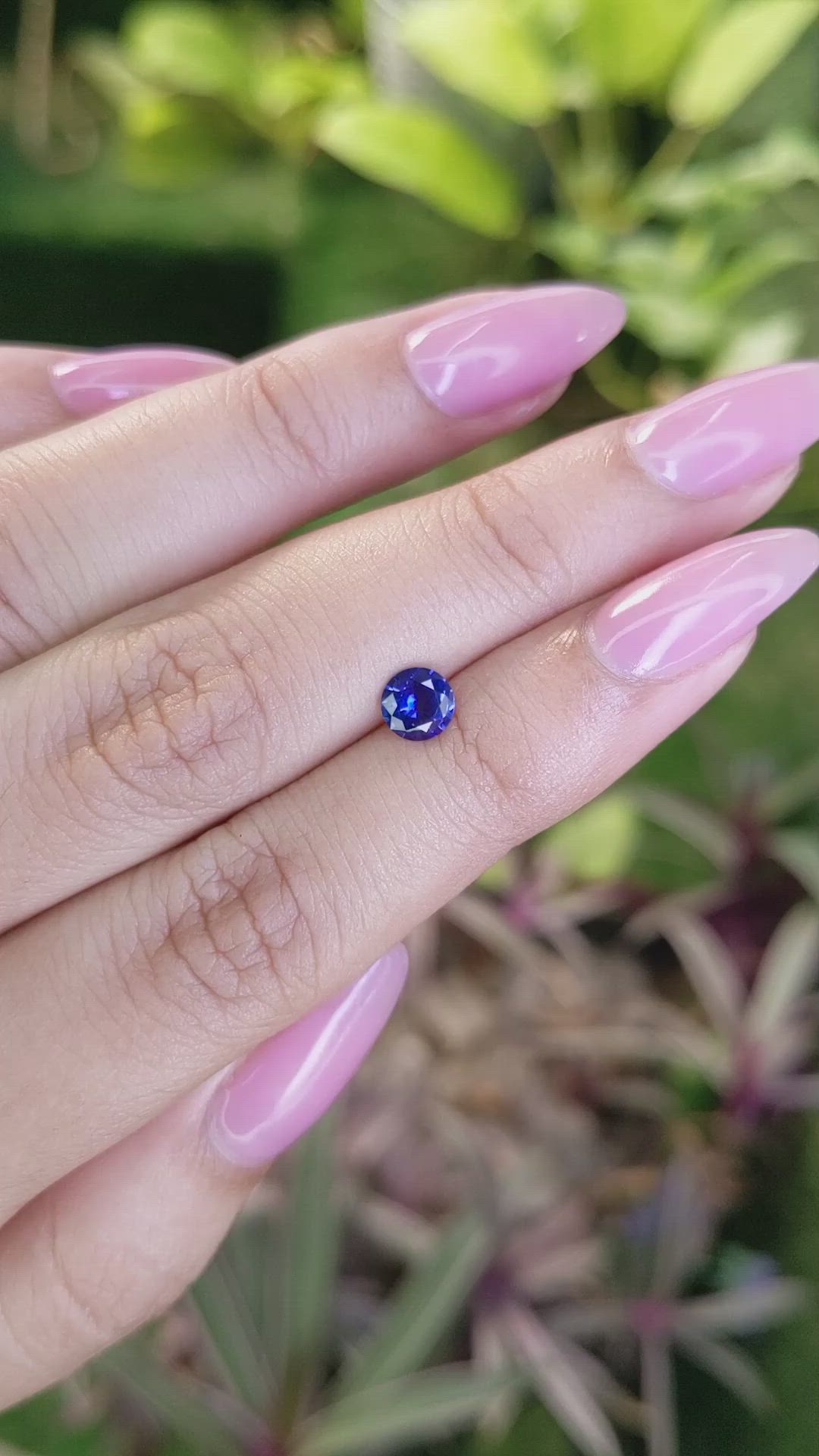 0.62 Ct. Blue Sapphire from Ceylon (Sri Lanka) Size Video