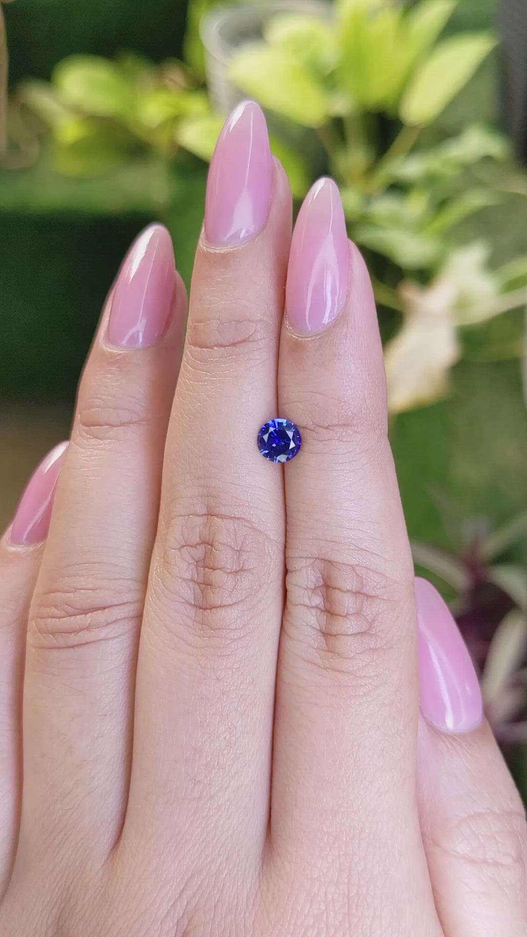 0.62 Ct. Blue Sapphire from Ceylon (Sri Lanka) Size Video