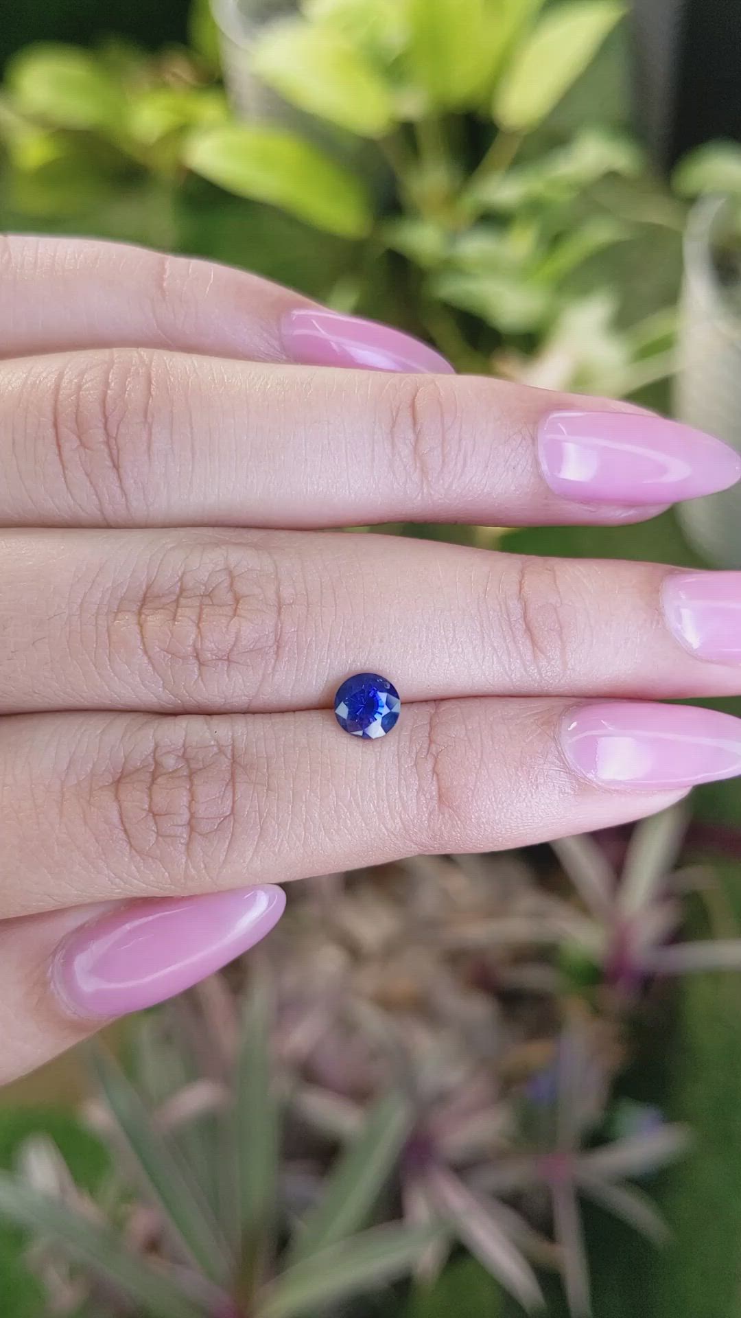 0.89 Ct. Blue Sapphire from Ceylon (Sri Lanka) Size Video