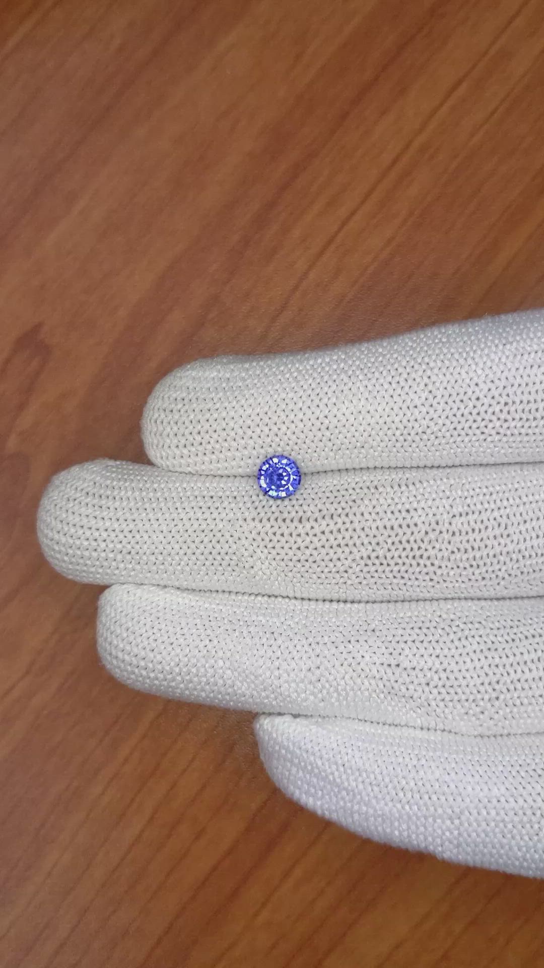 0.74 Ct. Blue Sapphire from Ceylon (Sri Lanka) Size Video