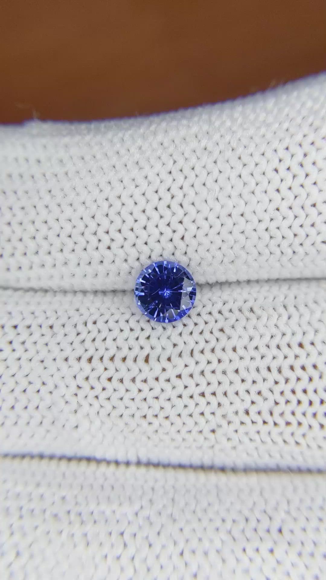 0.74 Ct. Blue Sapphire from Ceylon (Sri Lanka) Size Video