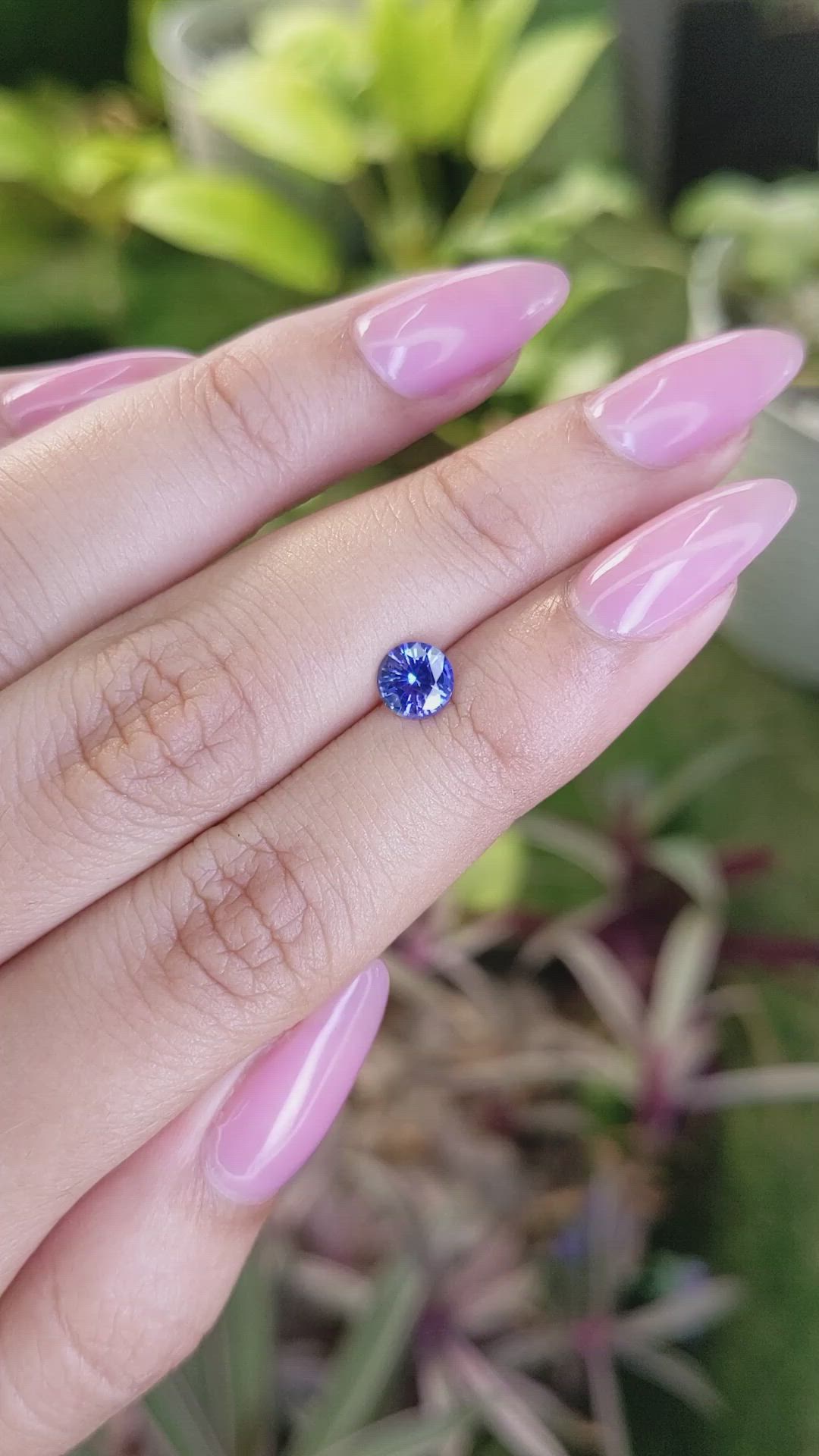 0.74 Ct. Blue Sapphire from Ceylon (Sri Lanka) Size Video