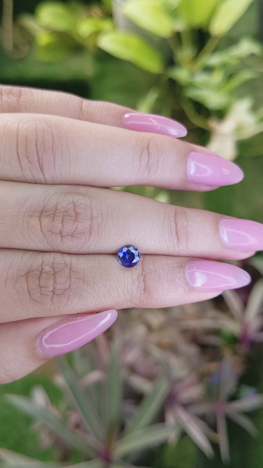 0.72 Ct. Blue Sapphire from Ceylon (Sri Lanka) Size Video