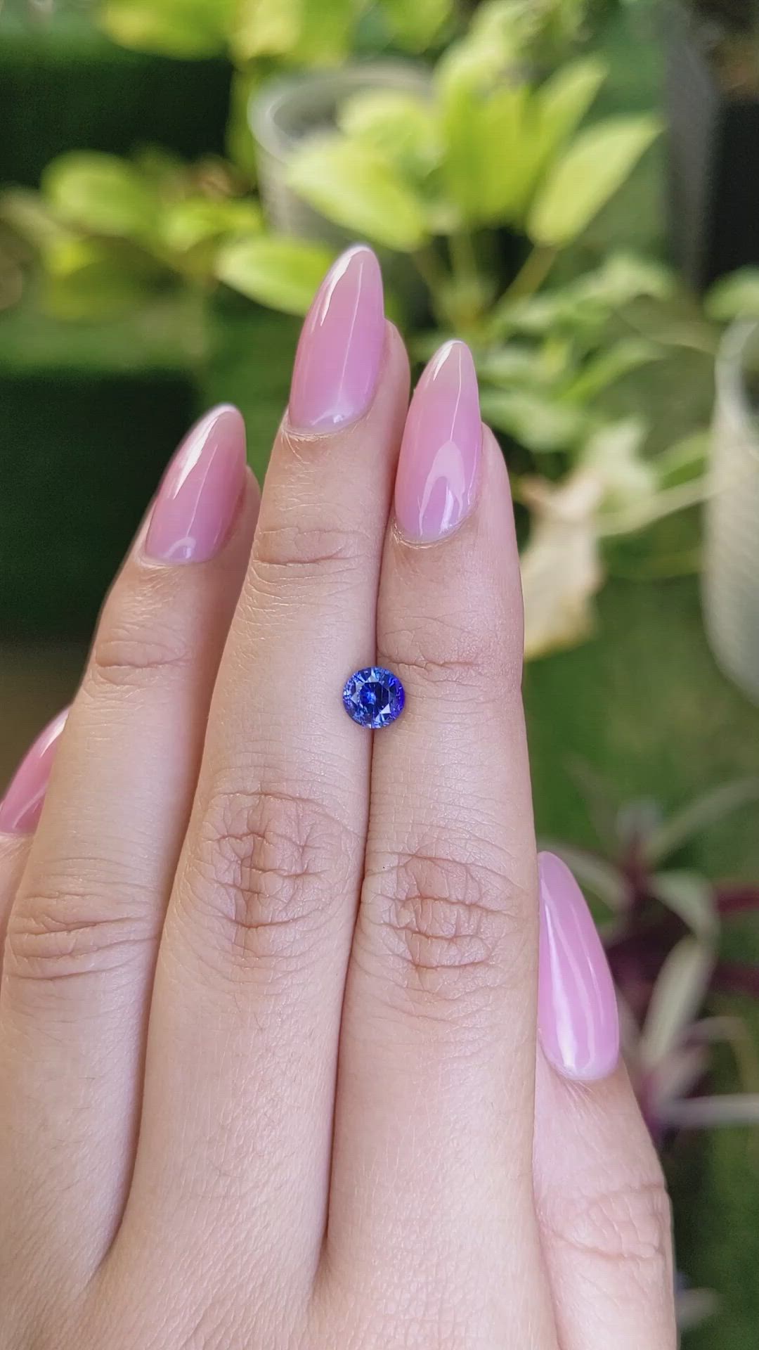 0.72 Ct. Blue Sapphire from Ceylon (Sri Lanka) Size Video