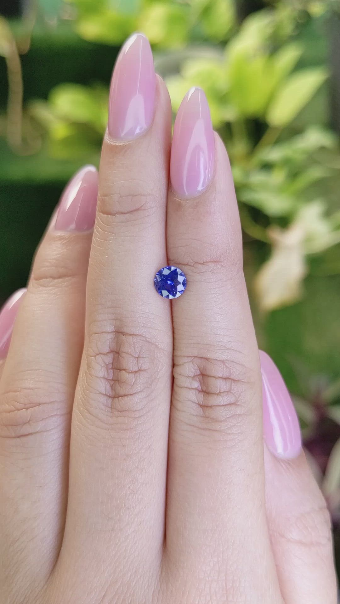 0.78 Ct. Blue Sapphire from Ceylon (Sri Lanka) Size Video