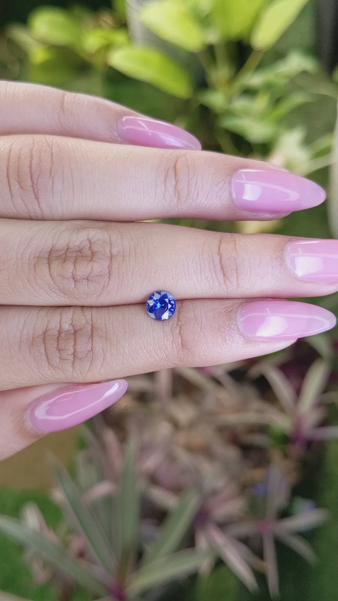 0.78 Ct. Blue Sapphire from Ceylon (Sri Lanka) Size Video