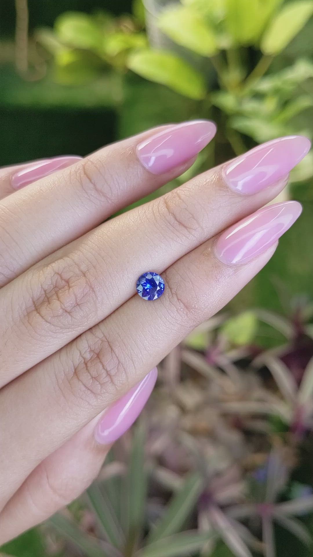 0.78 Ct. Blue Sapphire from Ceylon (Sri Lanka) Size Video