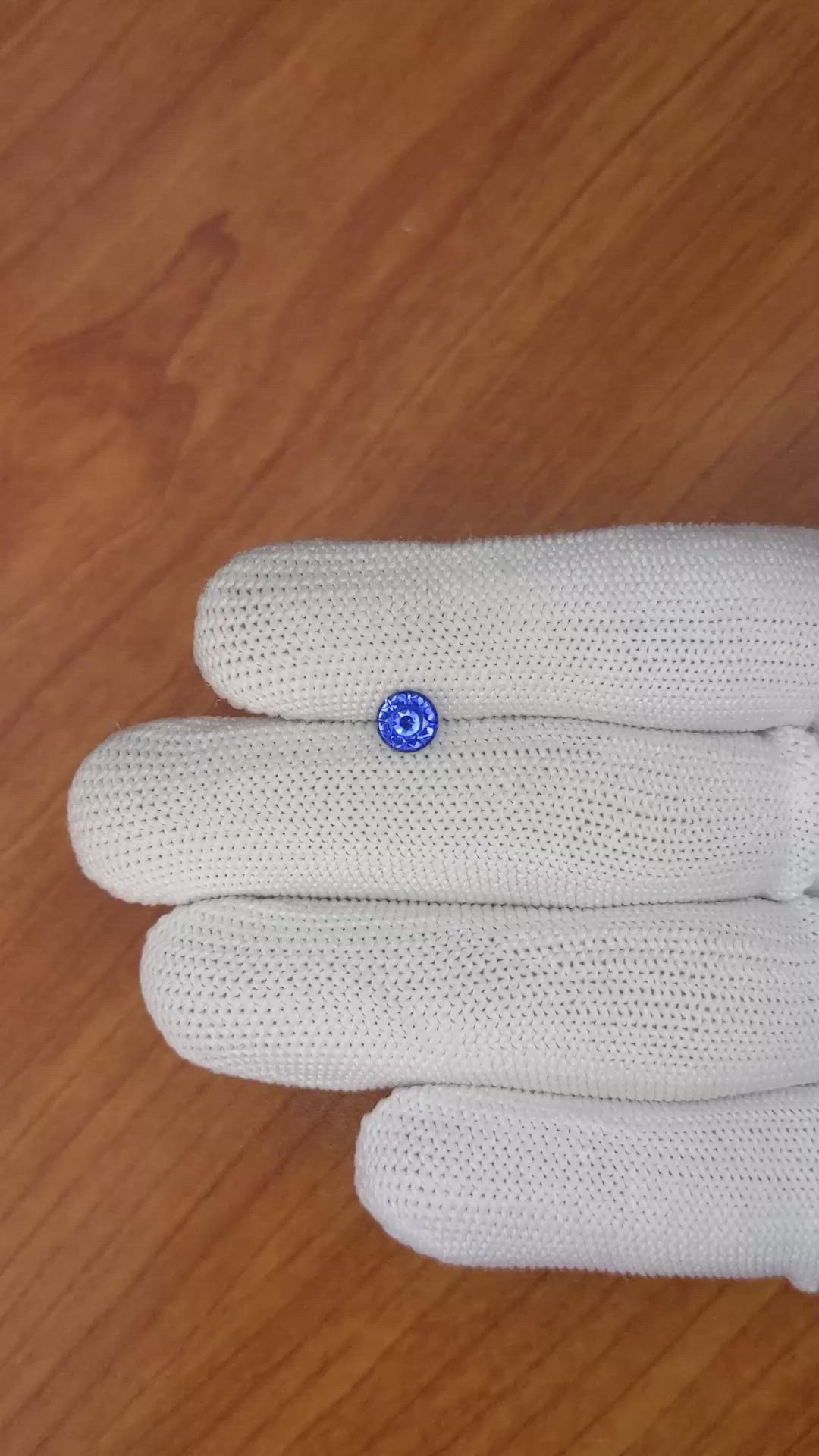 0.78 Ct. Blue Sapphire from Ceylon (Sri Lanka) Size Video