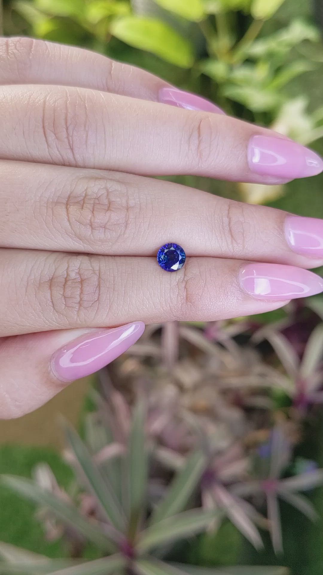 0.98 Ct. Blue Sapphire from Ceylon (Sri Lanka) Size Video