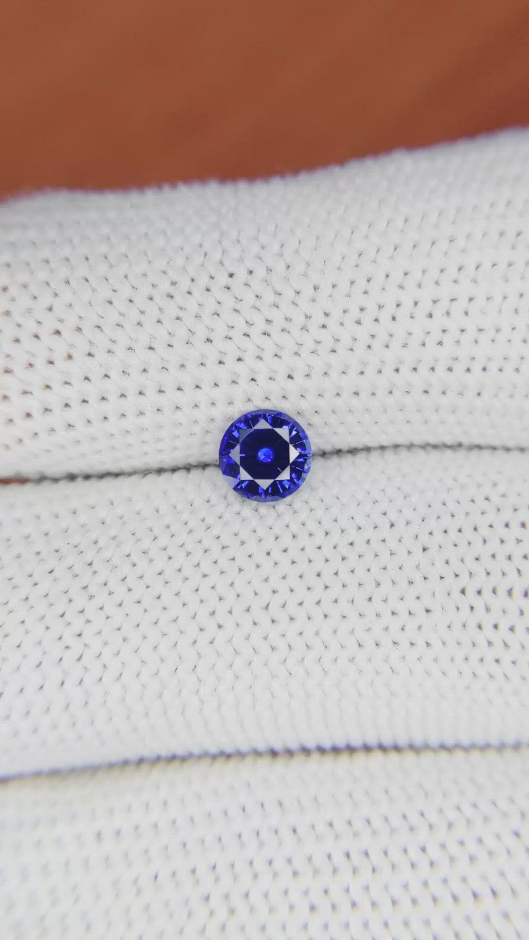0.70 Ct. Blue Sapphire from Ceylon (Sri Lanka) Size Video