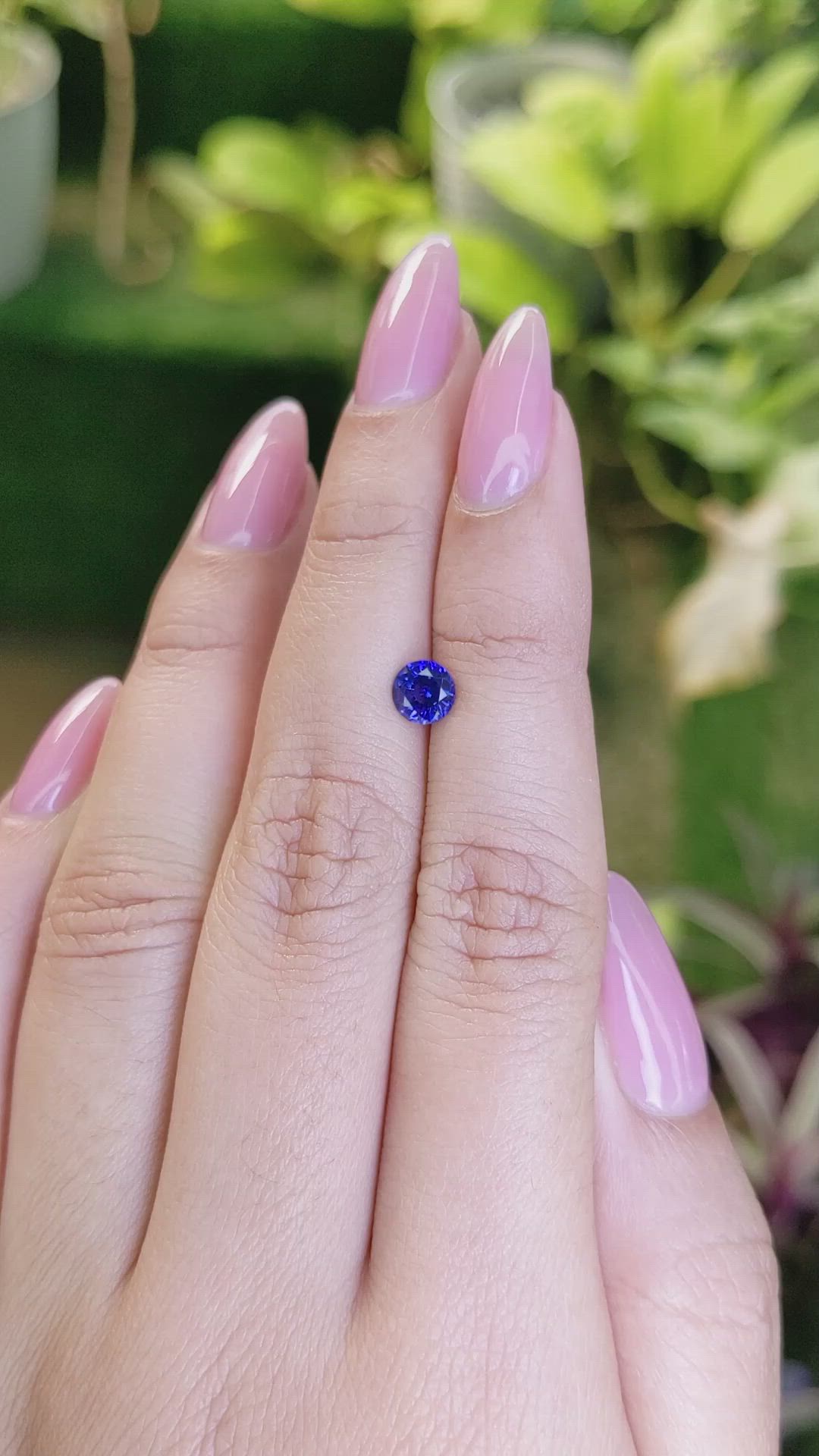 0.70 Ct. Blue Sapphire from Ceylon (Sri Lanka) Size Video