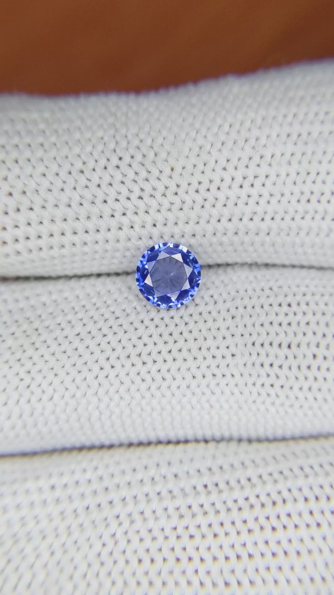 0.73 Ct. Blue Sapphire from Ceylon (Sri Lanka) Size Video