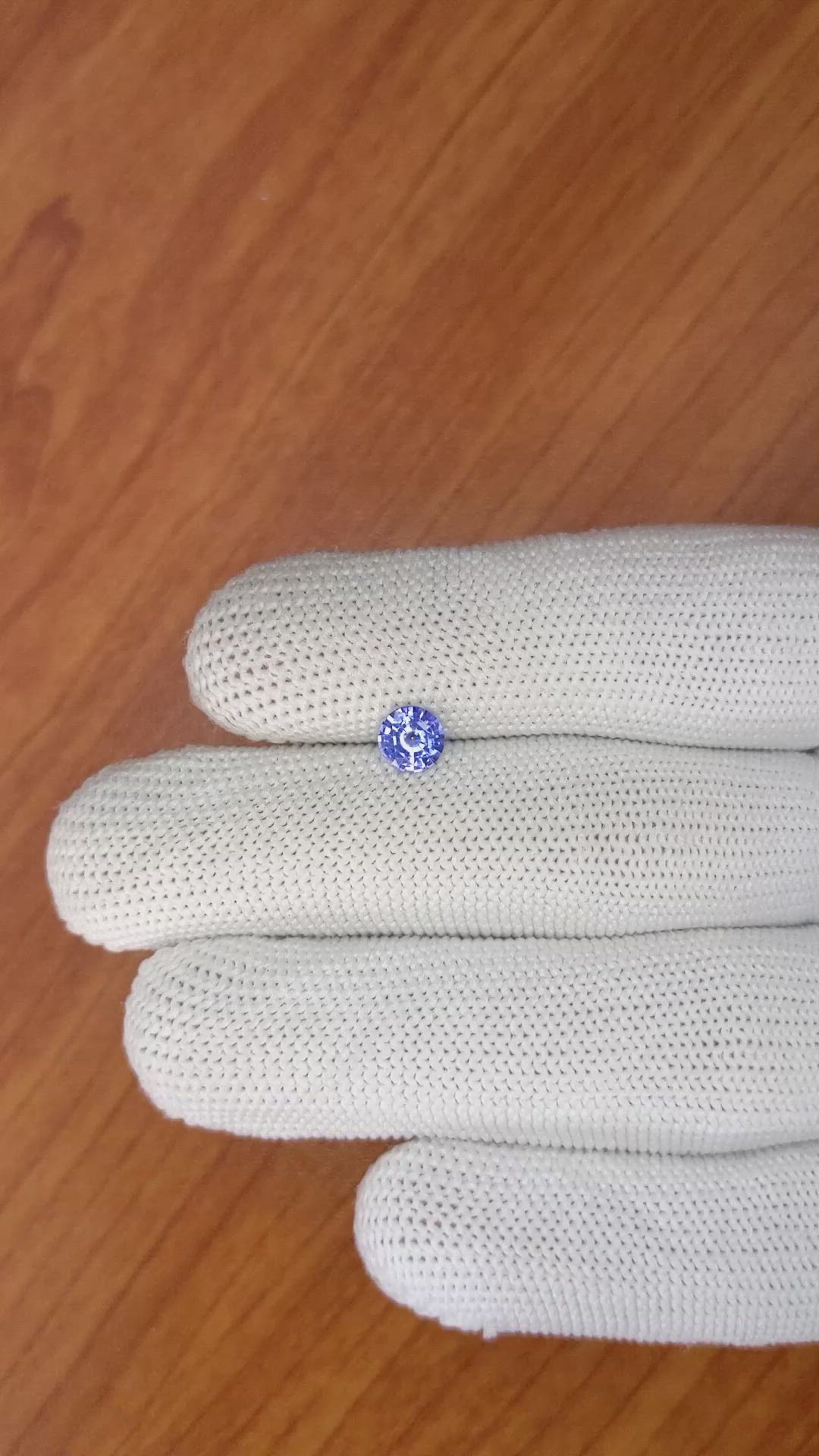 0.71 Ct. Blue Sapphire from Ceylon (Sri Lanka) Size Video