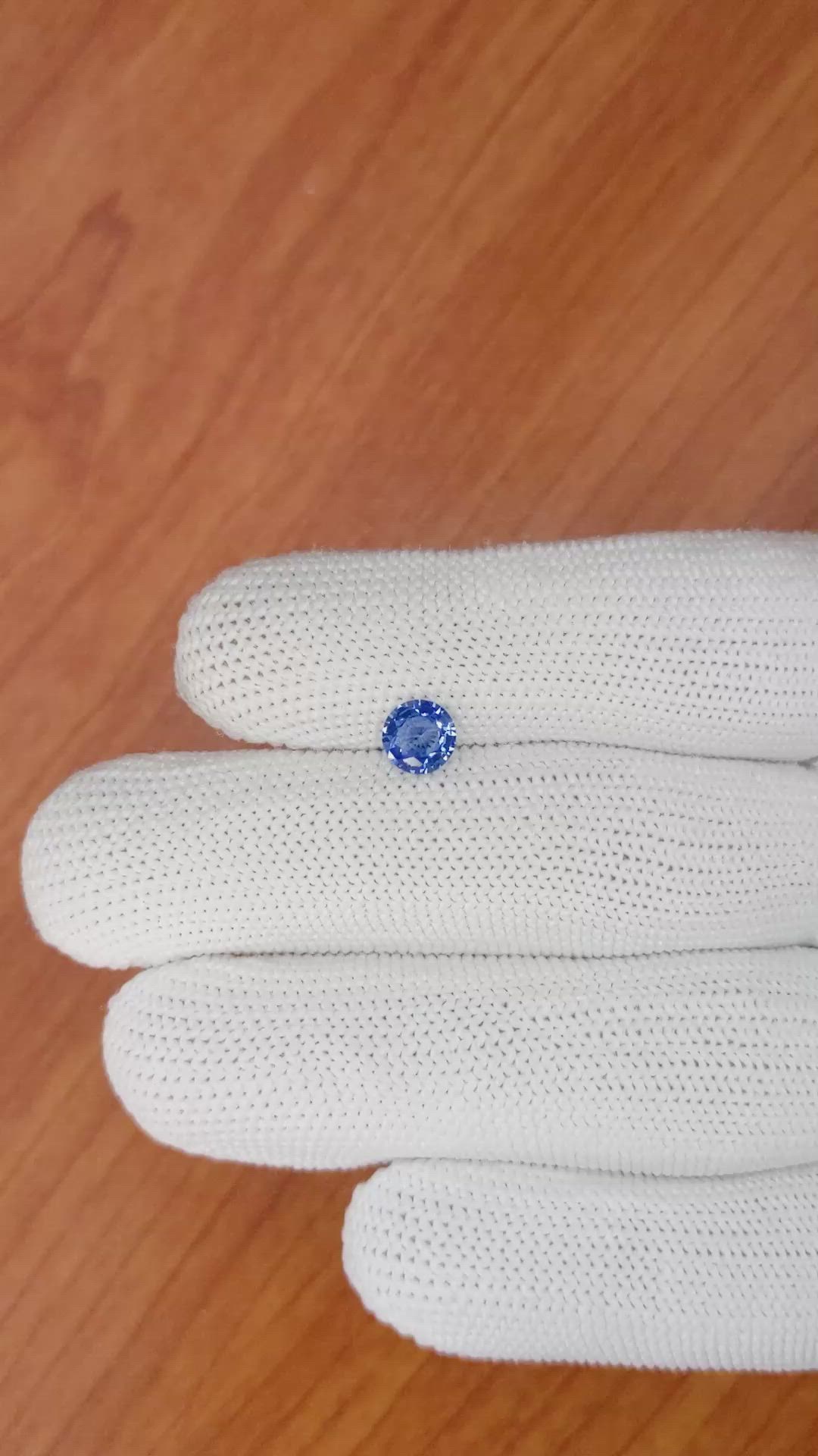 0.83 Ct. Blue Sapphire from Ceylon (Sri Lanka) Size Video