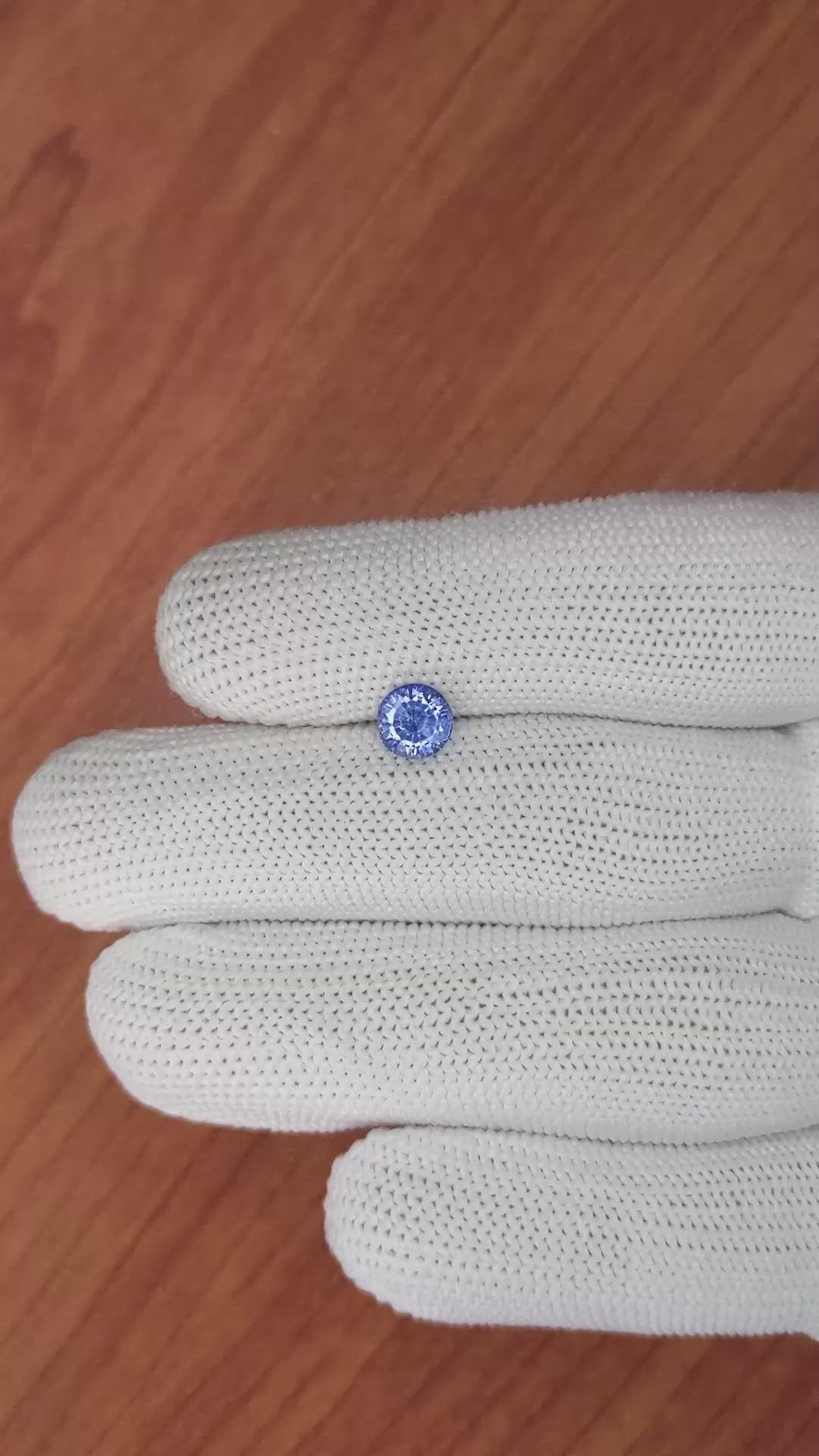 1.34 Ct. Blue Sapphire from Ceylon (Sri Lanka) Size Video