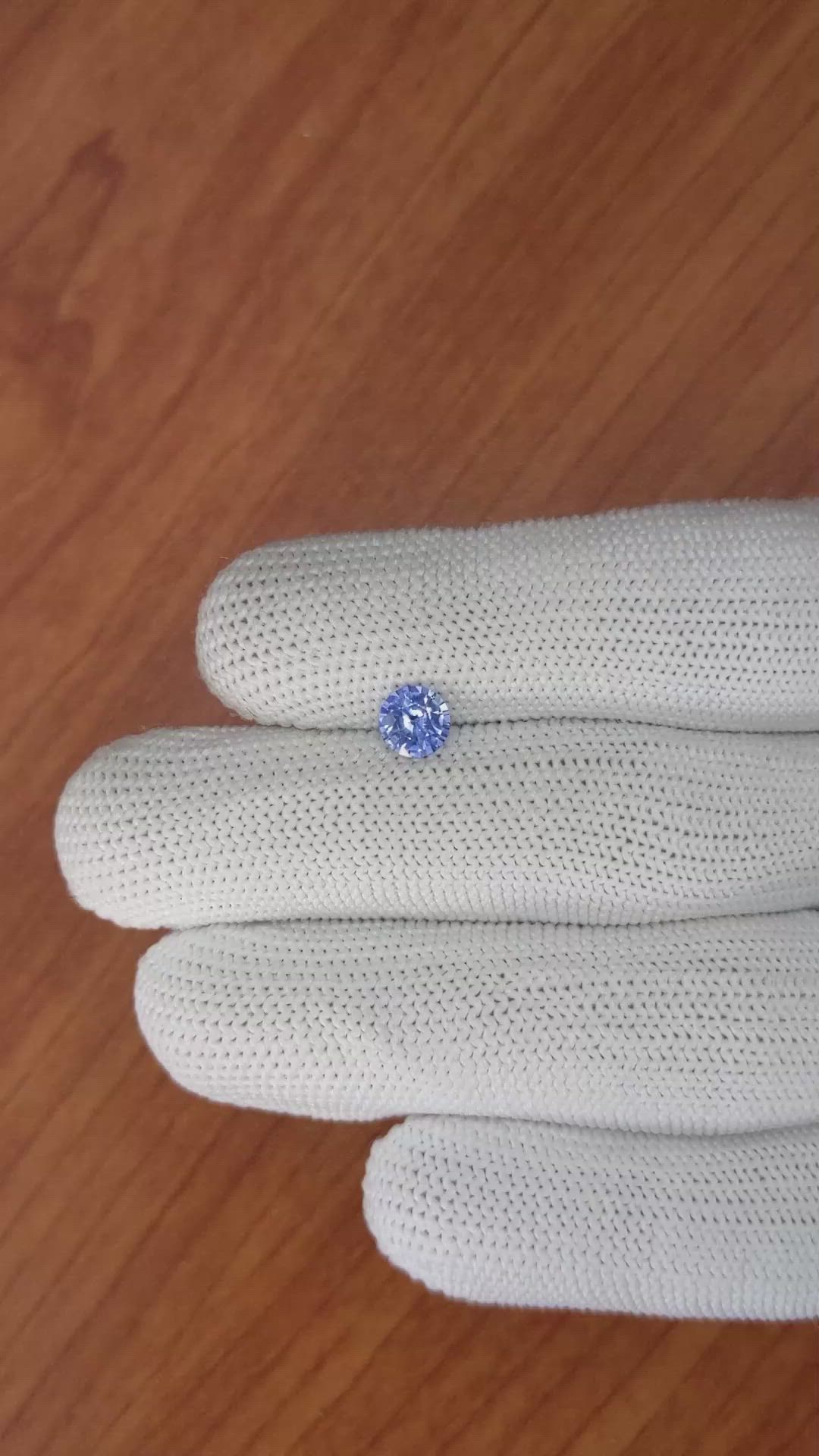 0.81 Ct. Blue Sapphire from Ceylon (Sri Lanka) Size Video