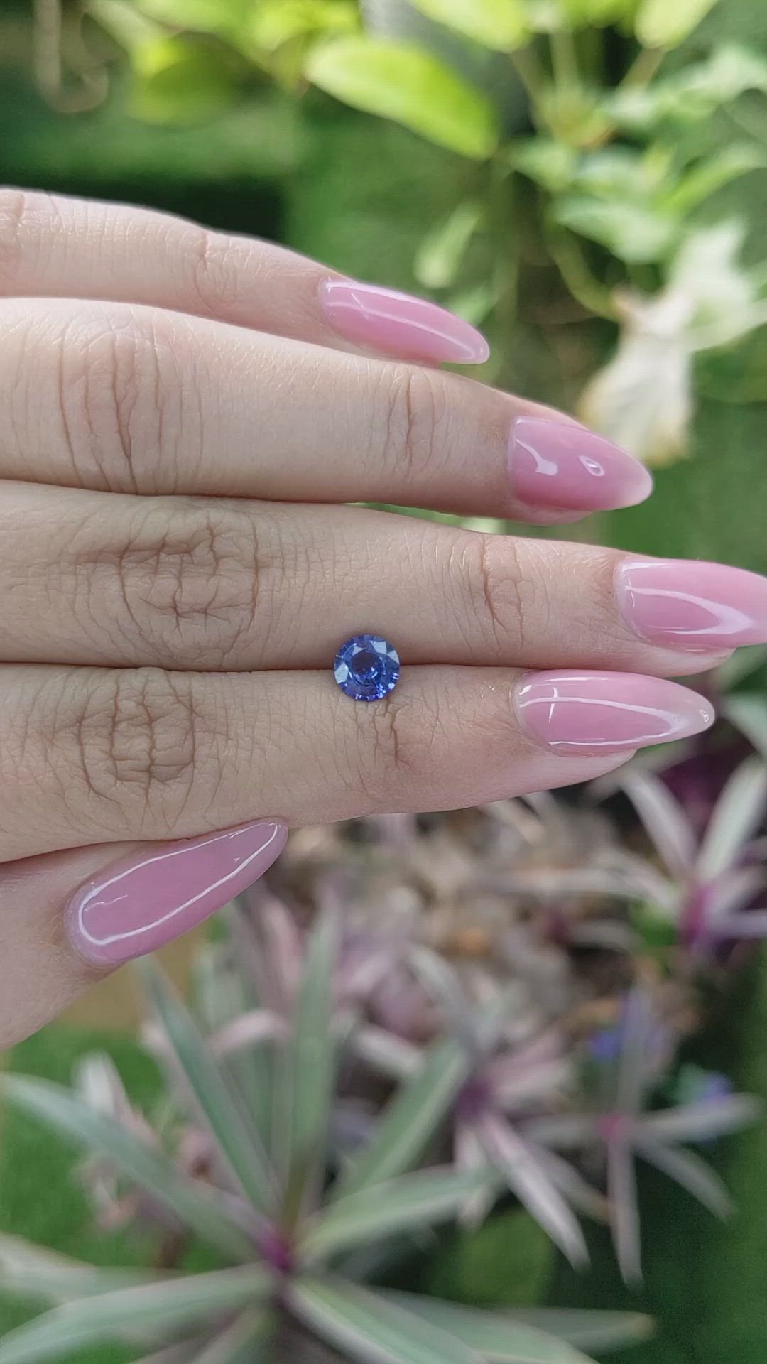 0.80 Ct. Blue Sapphire from Ceylon (Sri Lanka) Size Video