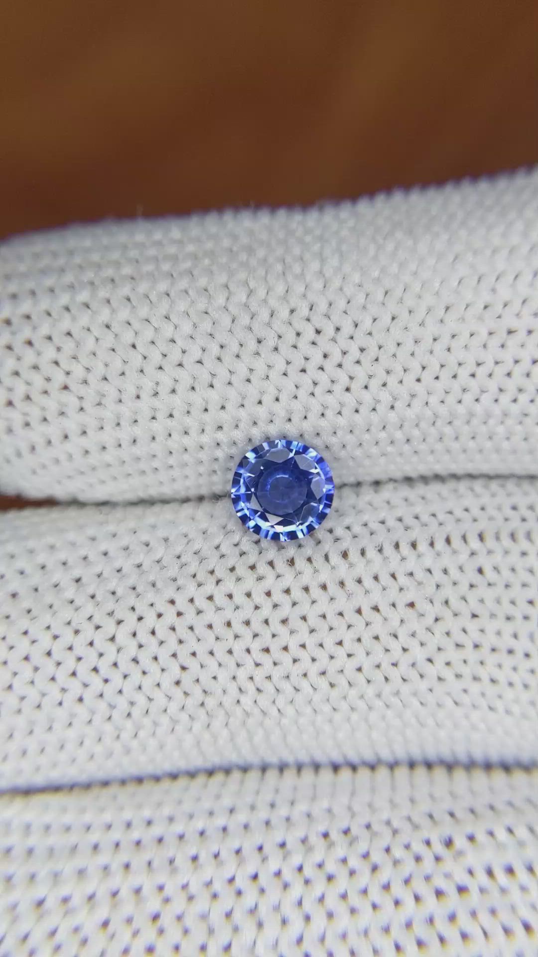 0.80 Ct. Blue Sapphire from Ceylon (Sri Lanka) Size Video
