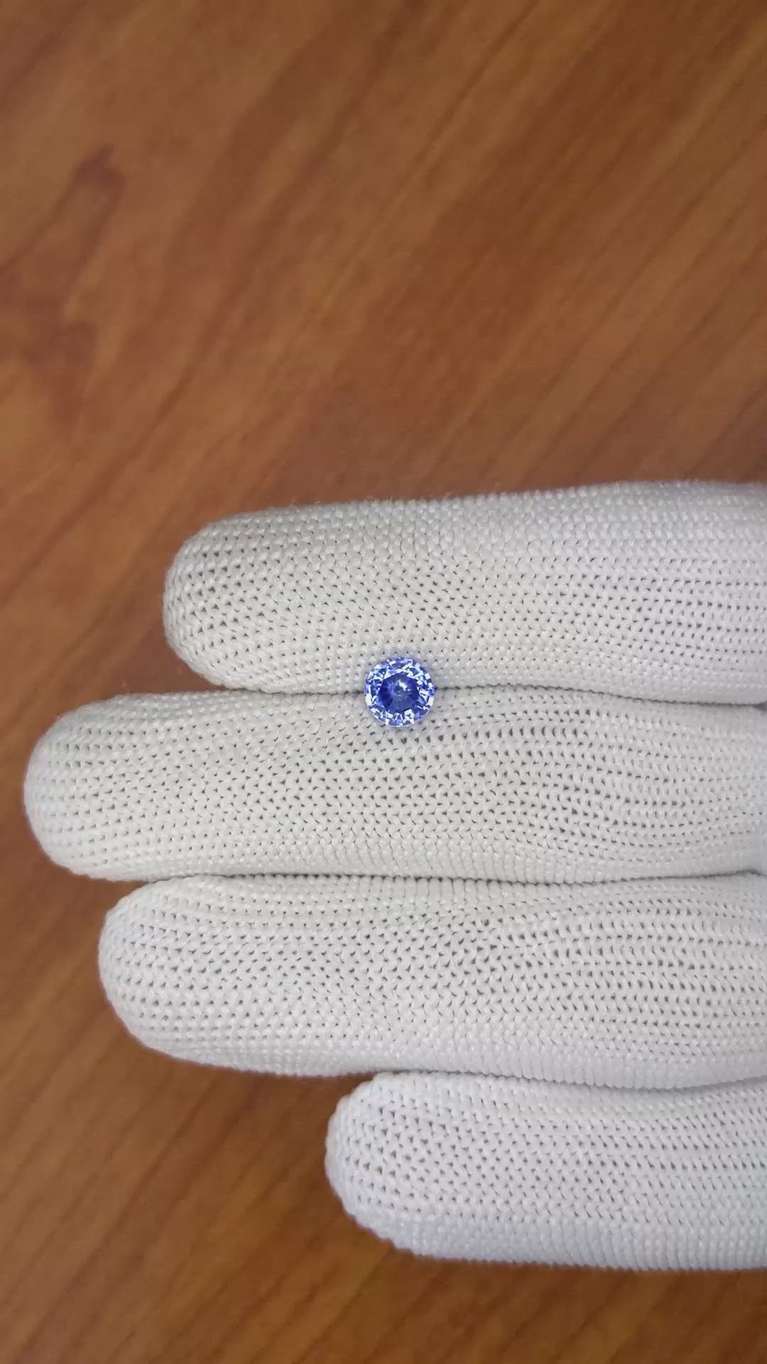 1.17 Ct. Blue Sapphire from Ceylon (Sri Lanka) Size Video