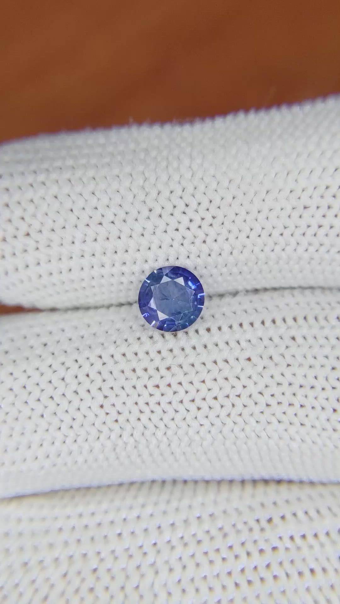 0.81 Ct. Blue Sapphire from Ceylon (Sri Lanka) Size Video