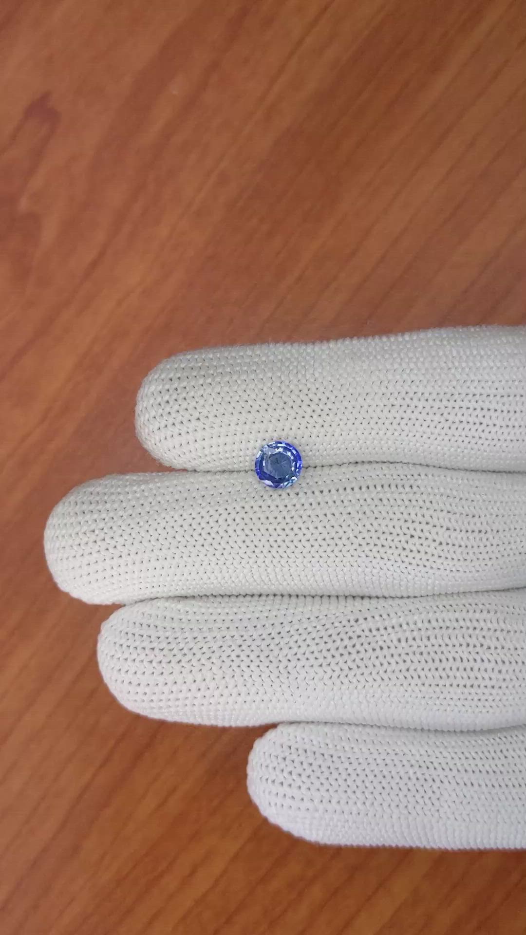 0.81 Ct. Blue Sapphire from Ceylon (Sri Lanka) Size Video