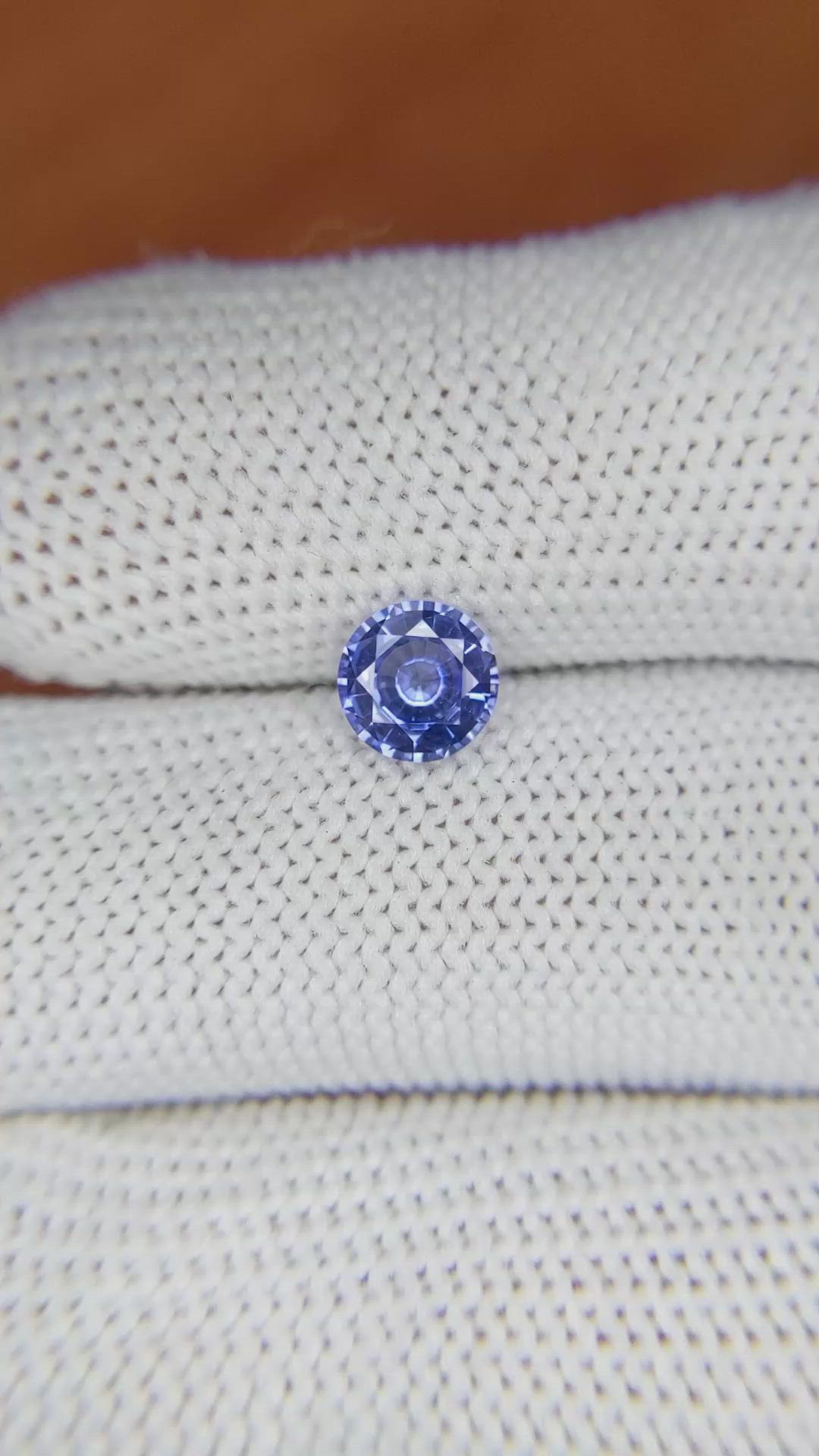 0.88 Ct. Blue Sapphire from Ceylon (Sri Lanka) Size Video