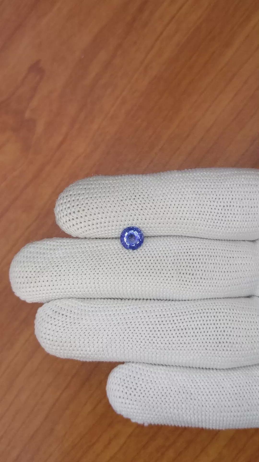 0.88 Ct. Blue Sapphire from Ceylon (Sri Lanka) Size Video