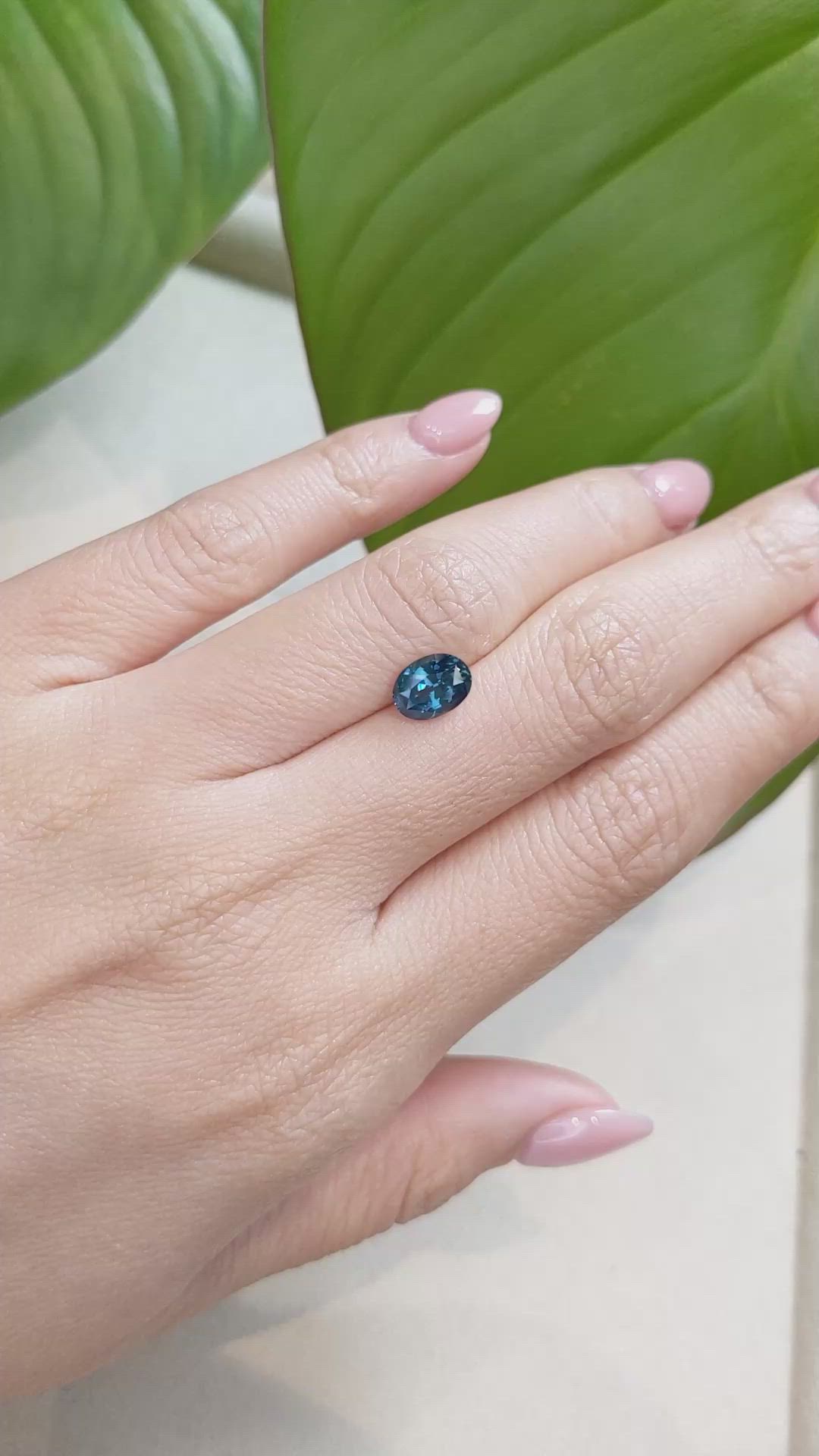 1.94 Ct. Greenish Blue Sapphire from Ceylon (Sri Lanka) Size Video
