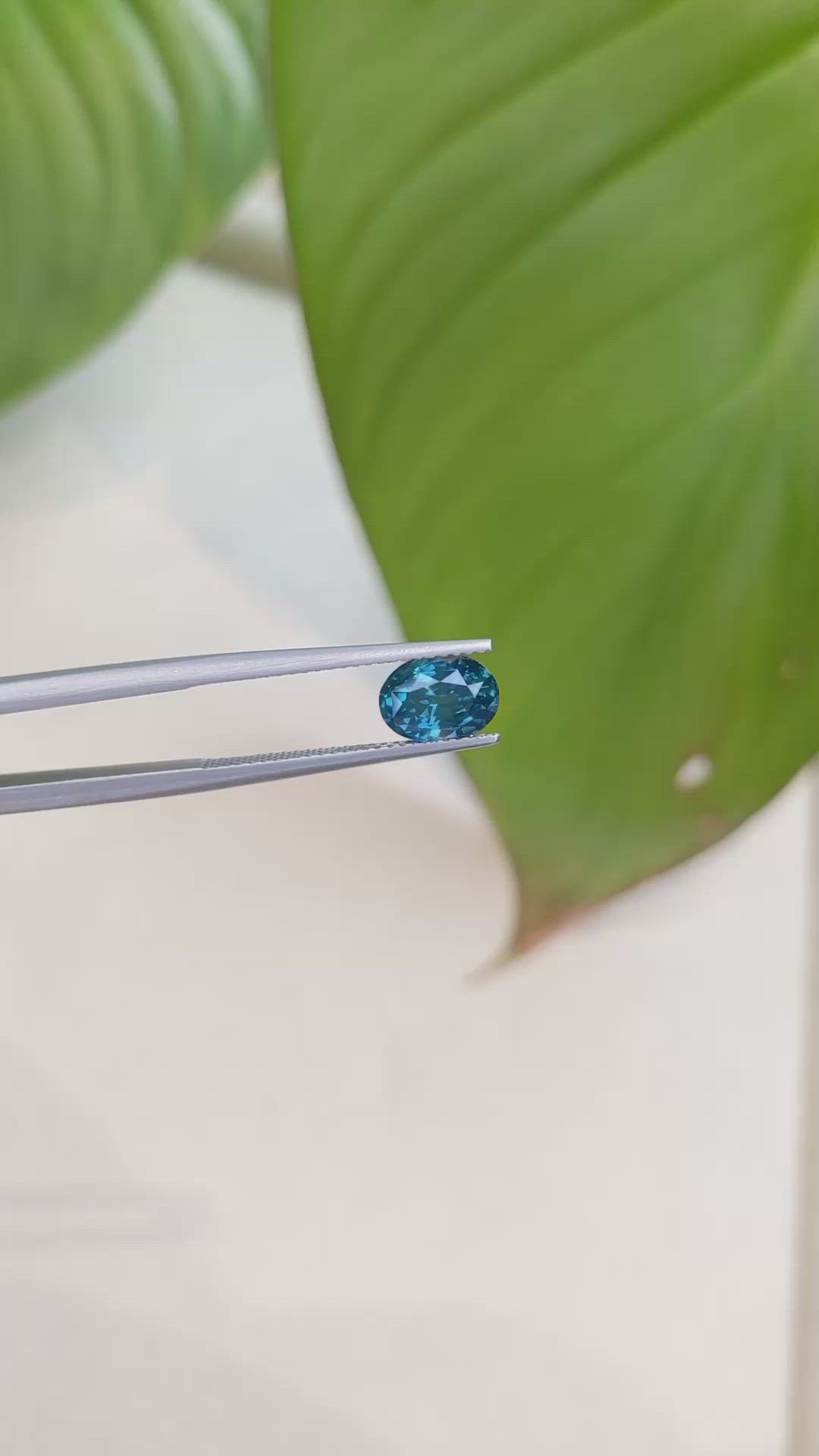 1.94 Ct. Greenish Blue Sapphire from Ceylon (Sri Lanka) Size Video